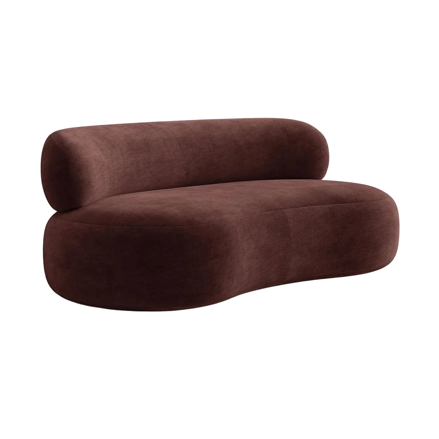 Sofa 3-zits AURA in kersenrode chenille