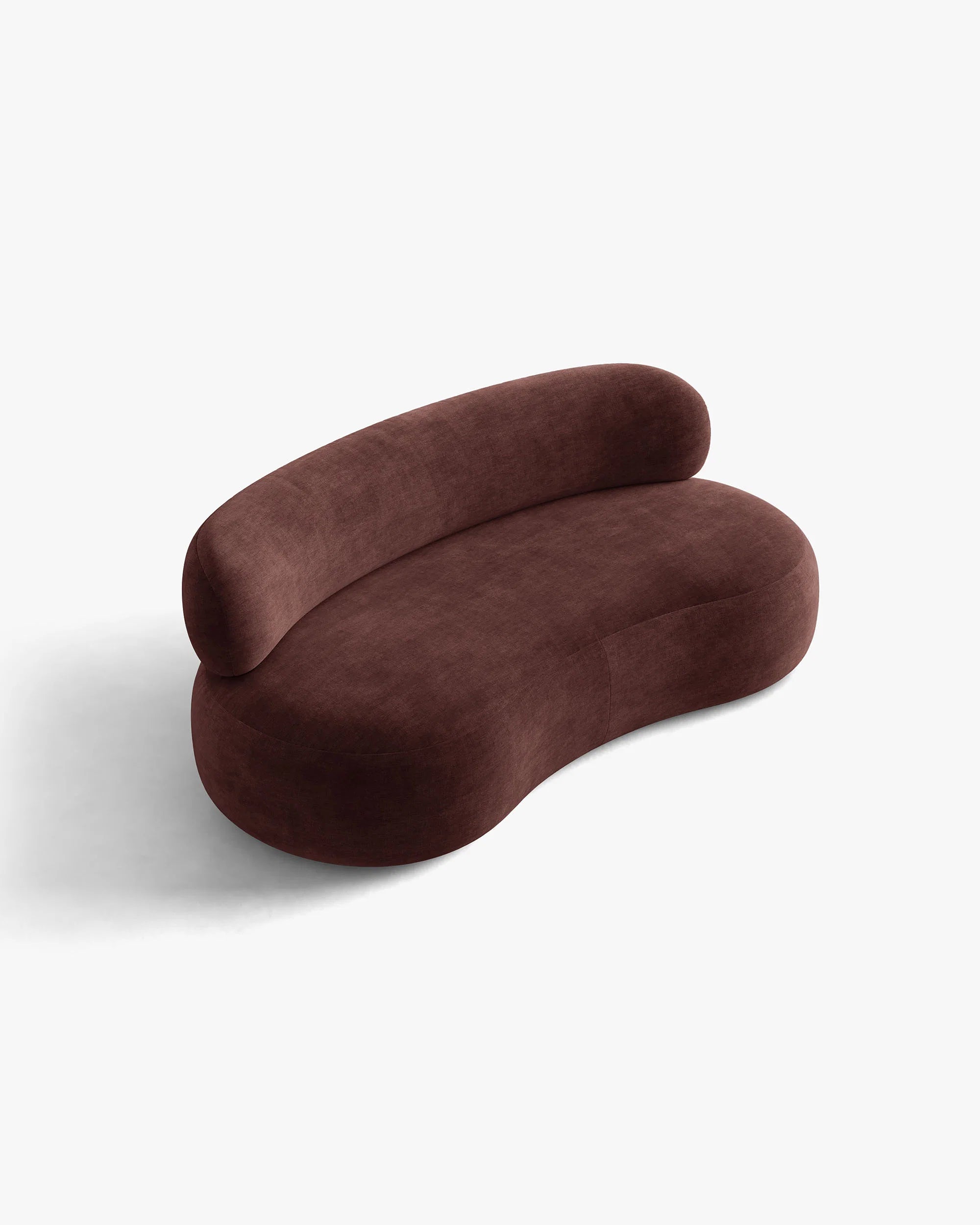 Sofa 3-zits AURA in kersenrode chenille