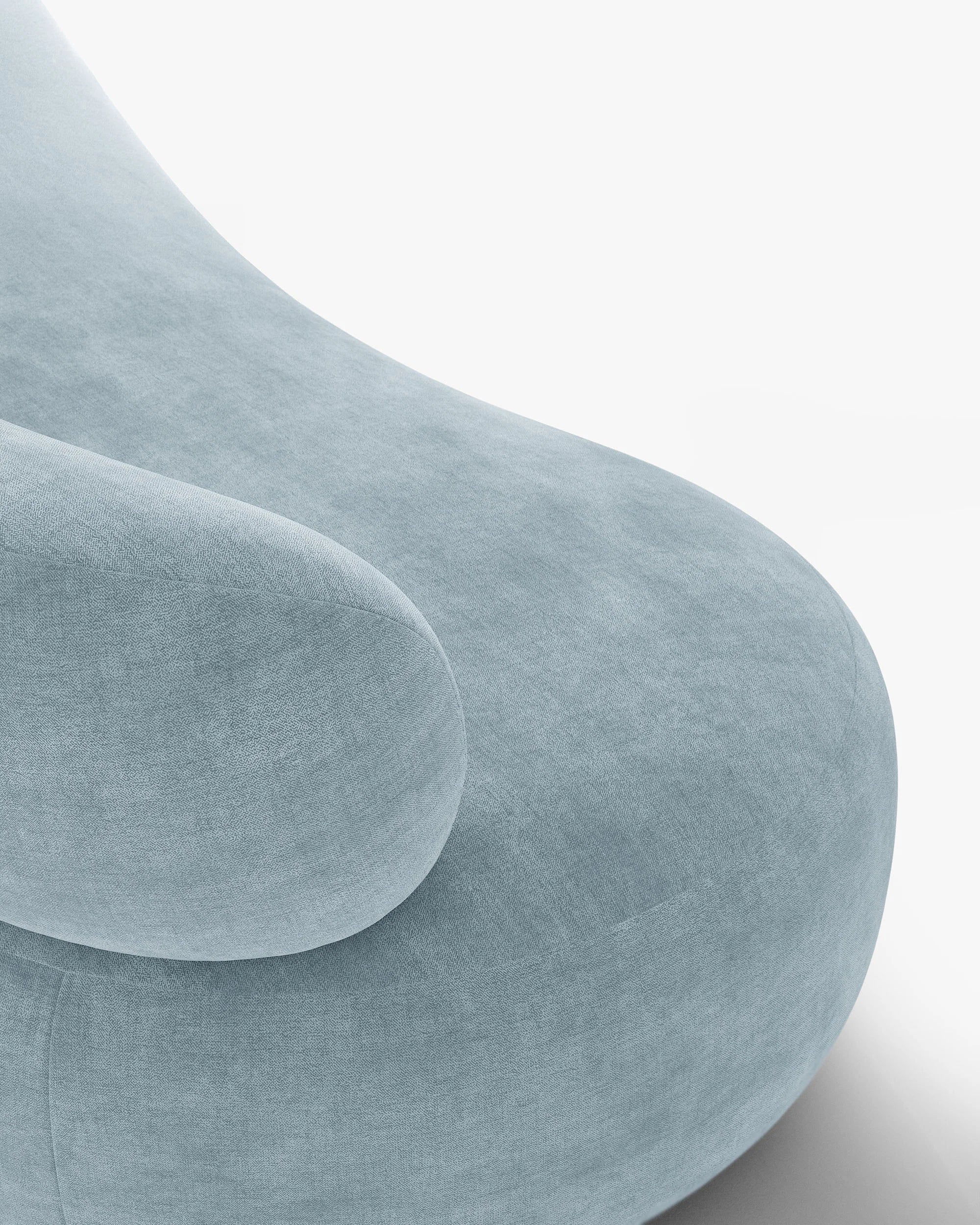 Sofa 3-zits AURA pastelblauw chenille