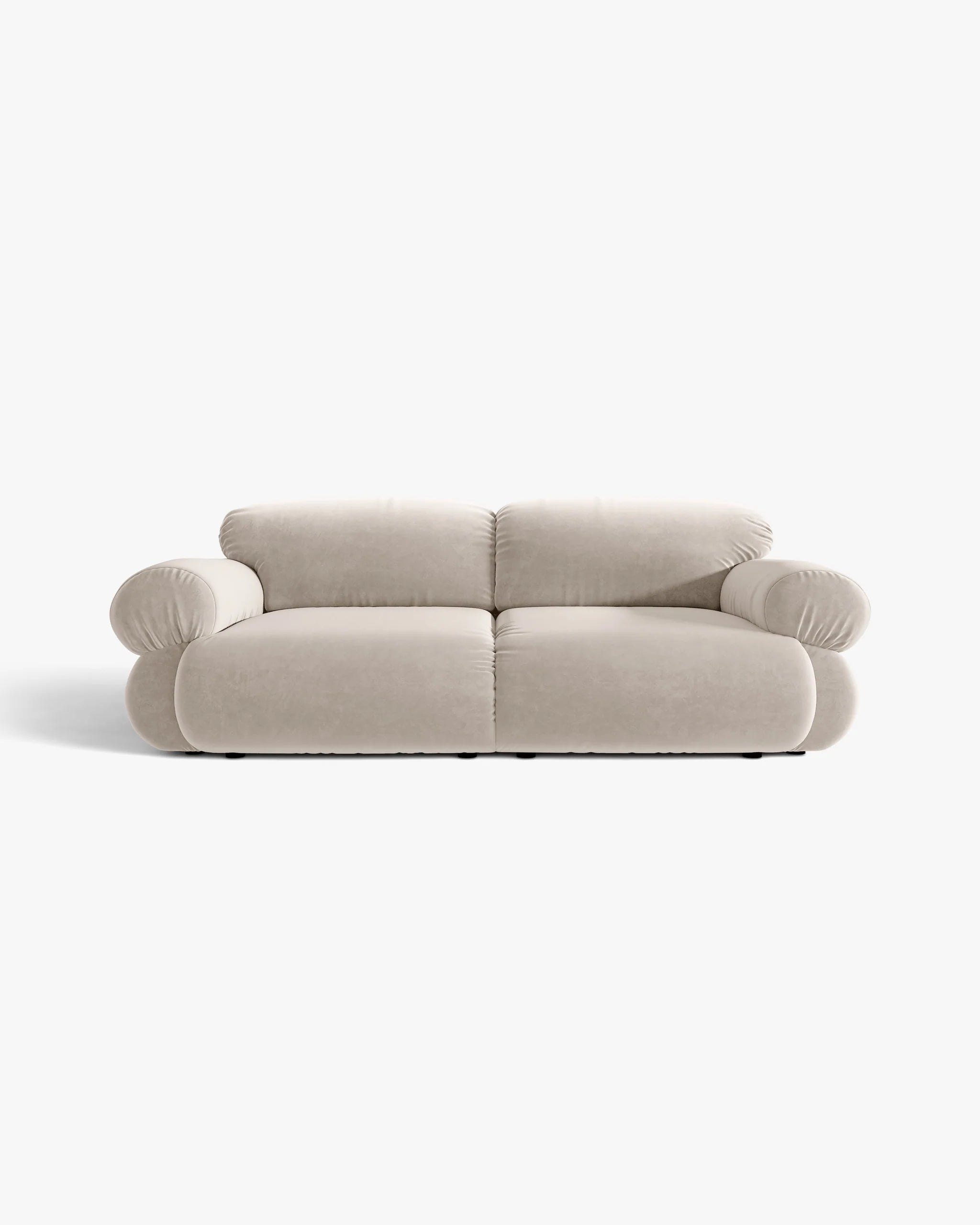 3-zits fluwelen bank OPHELIA beige