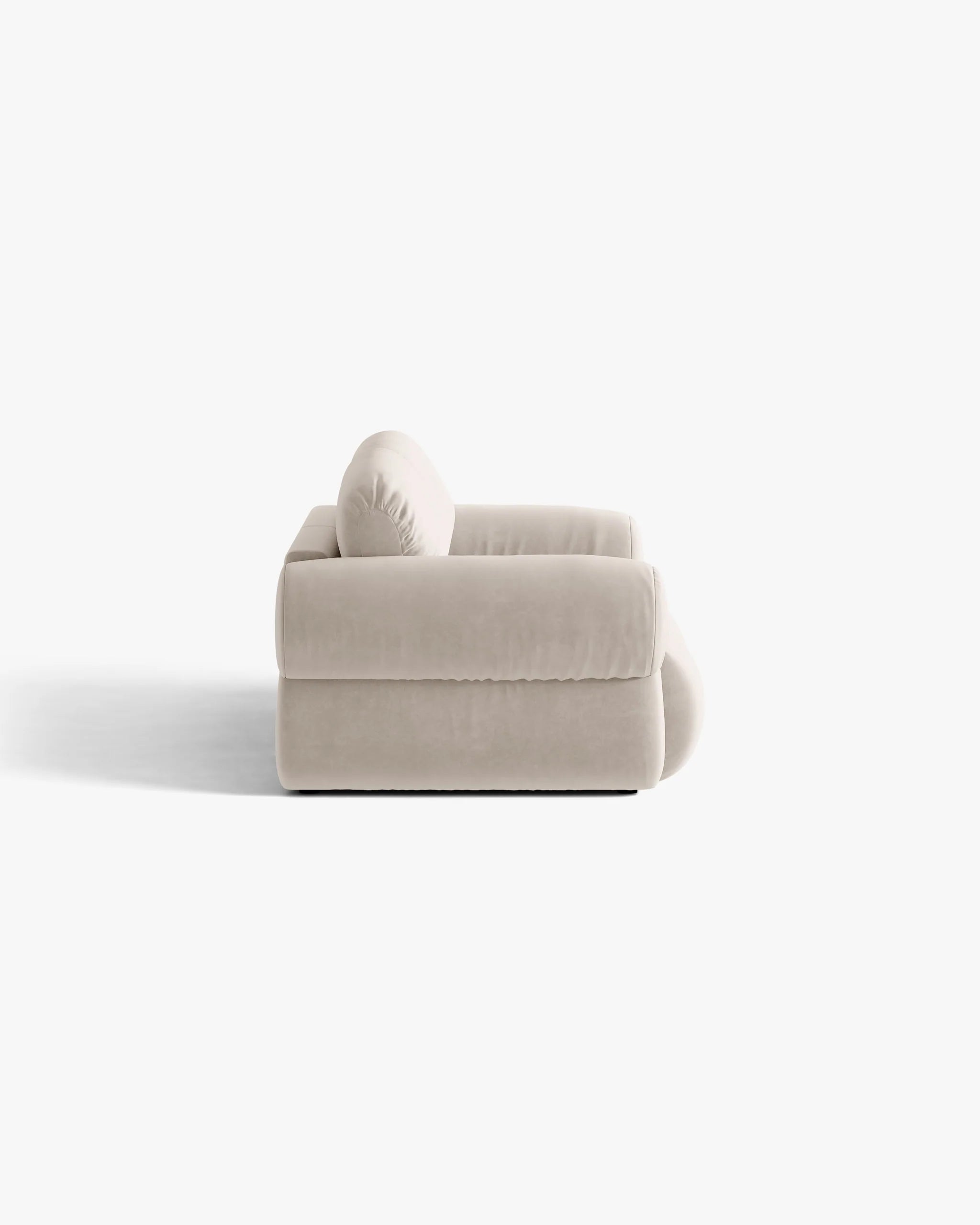 3-zits fluwelen bank OPHELIA beige