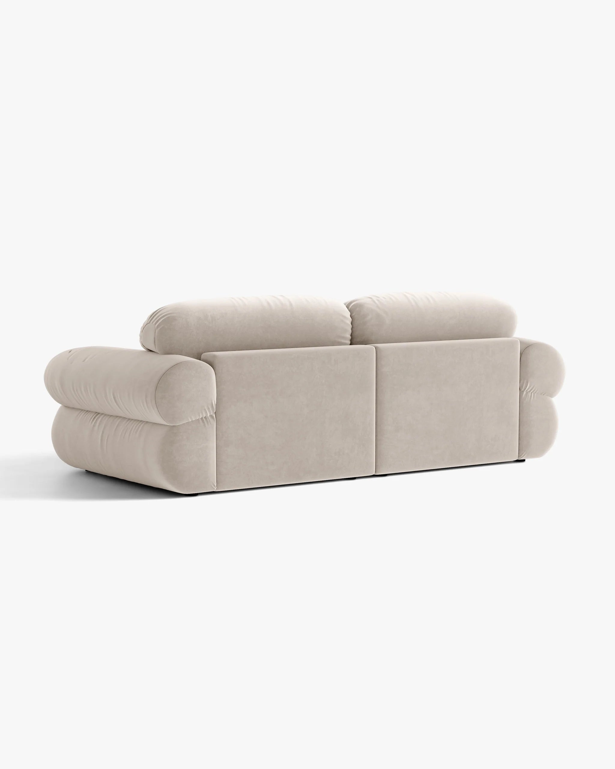 3-zits fluwelen bank OPHELIA beige