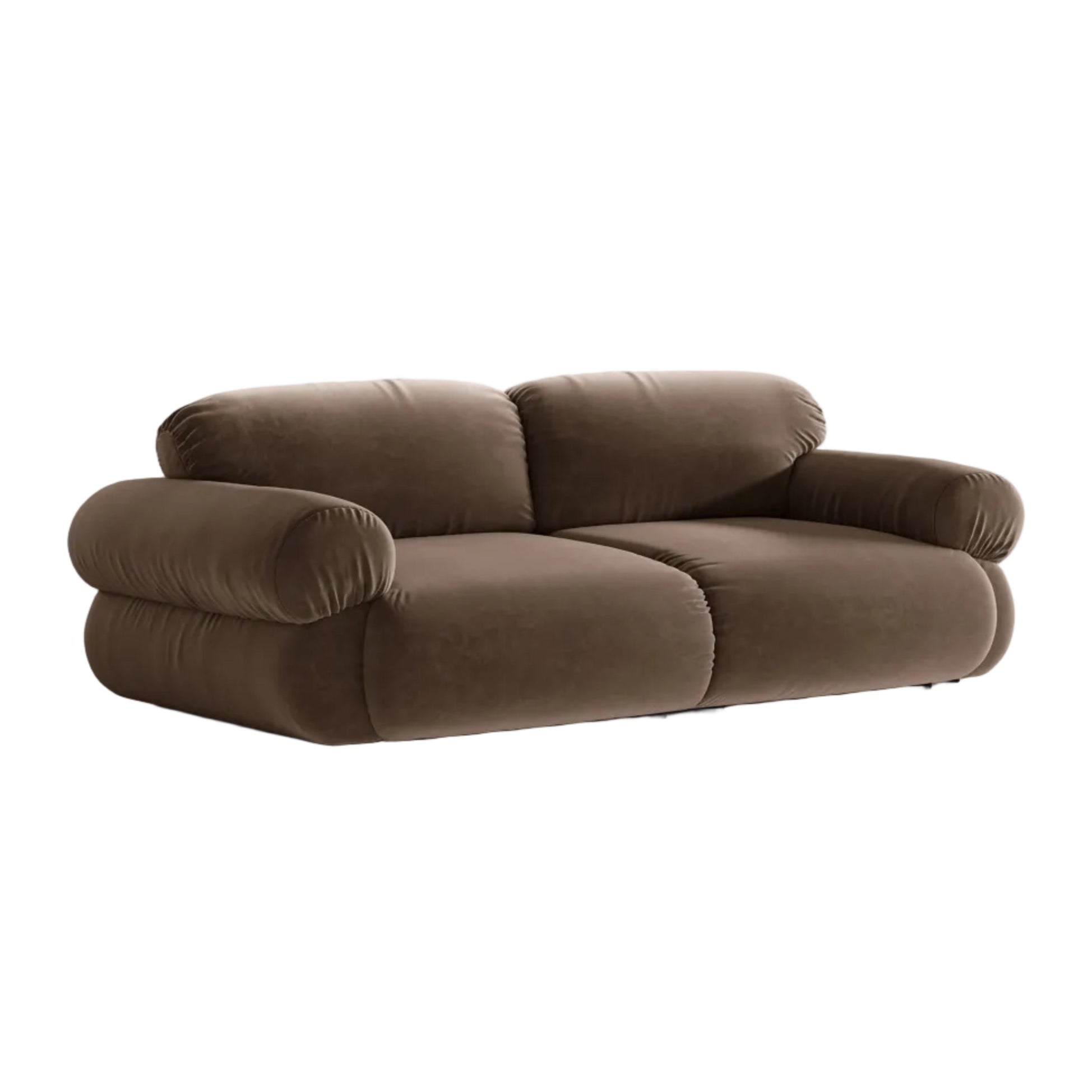 3-zits fluwelen bank OPHELIA chocoladebruin