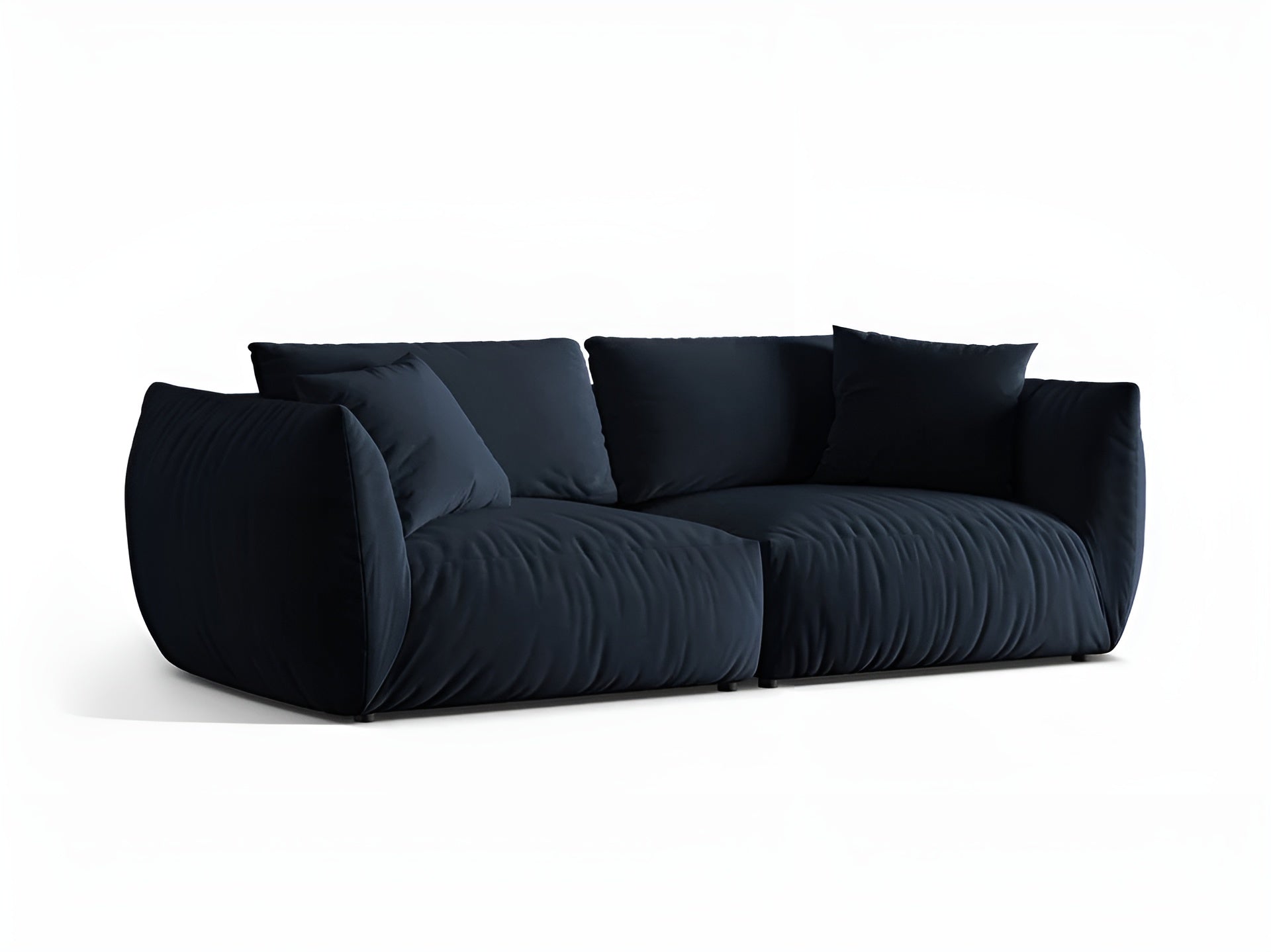 Sofa van fluweel voor 4 personen CHRIS koninklijk blauw