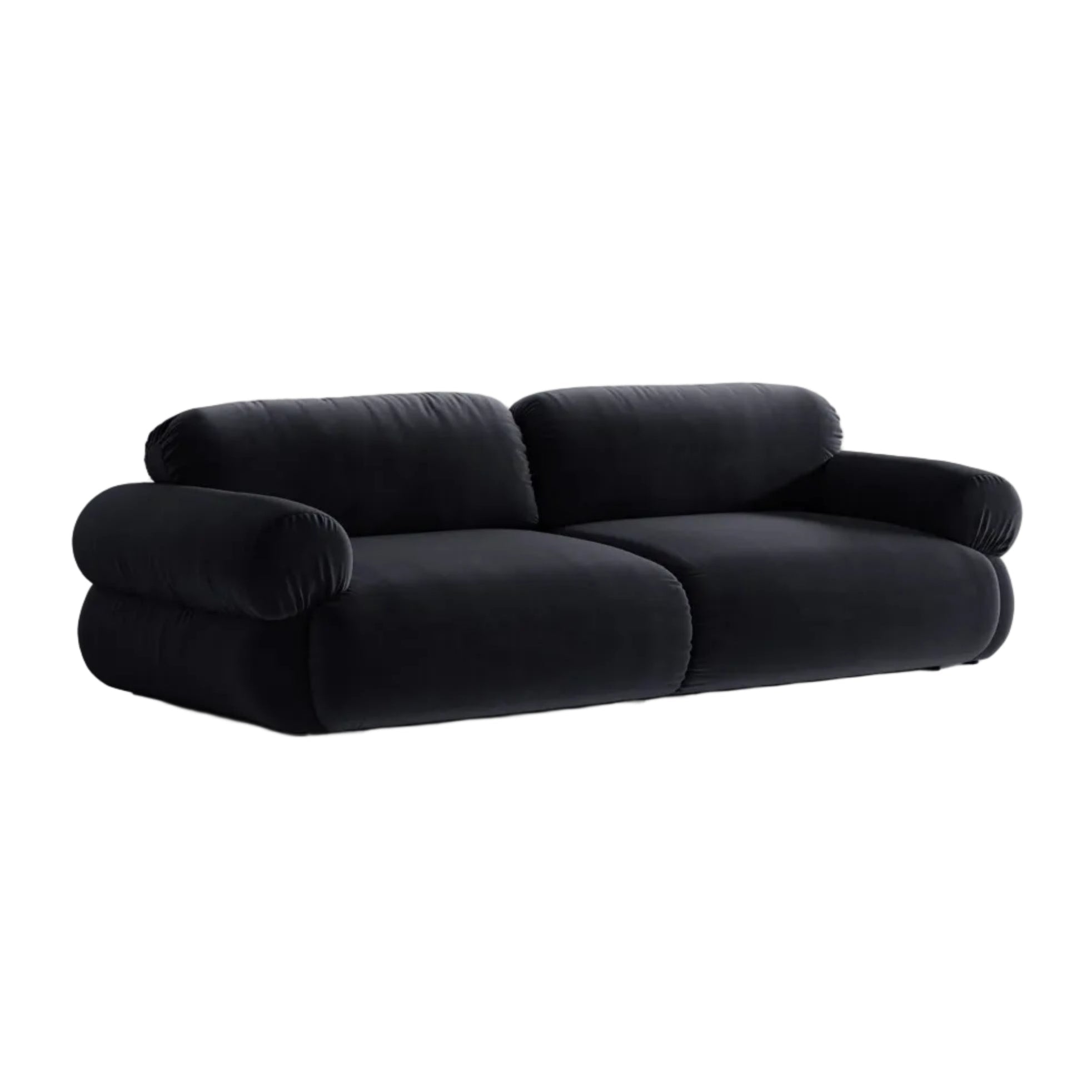 Sofa voor 4 personen, fluweel OPHELIA in koninklijk blauw