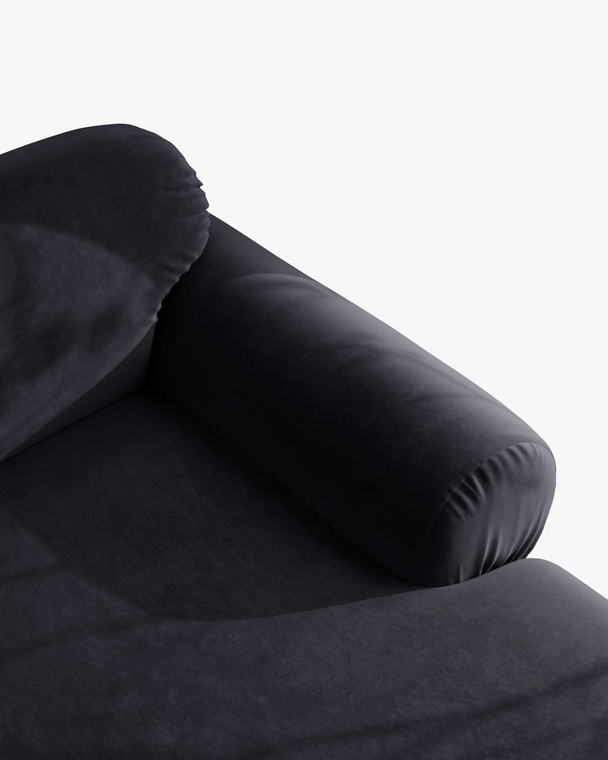 Sofa voor 4 personen, fluweel OPHELIA in koninklijk blauw