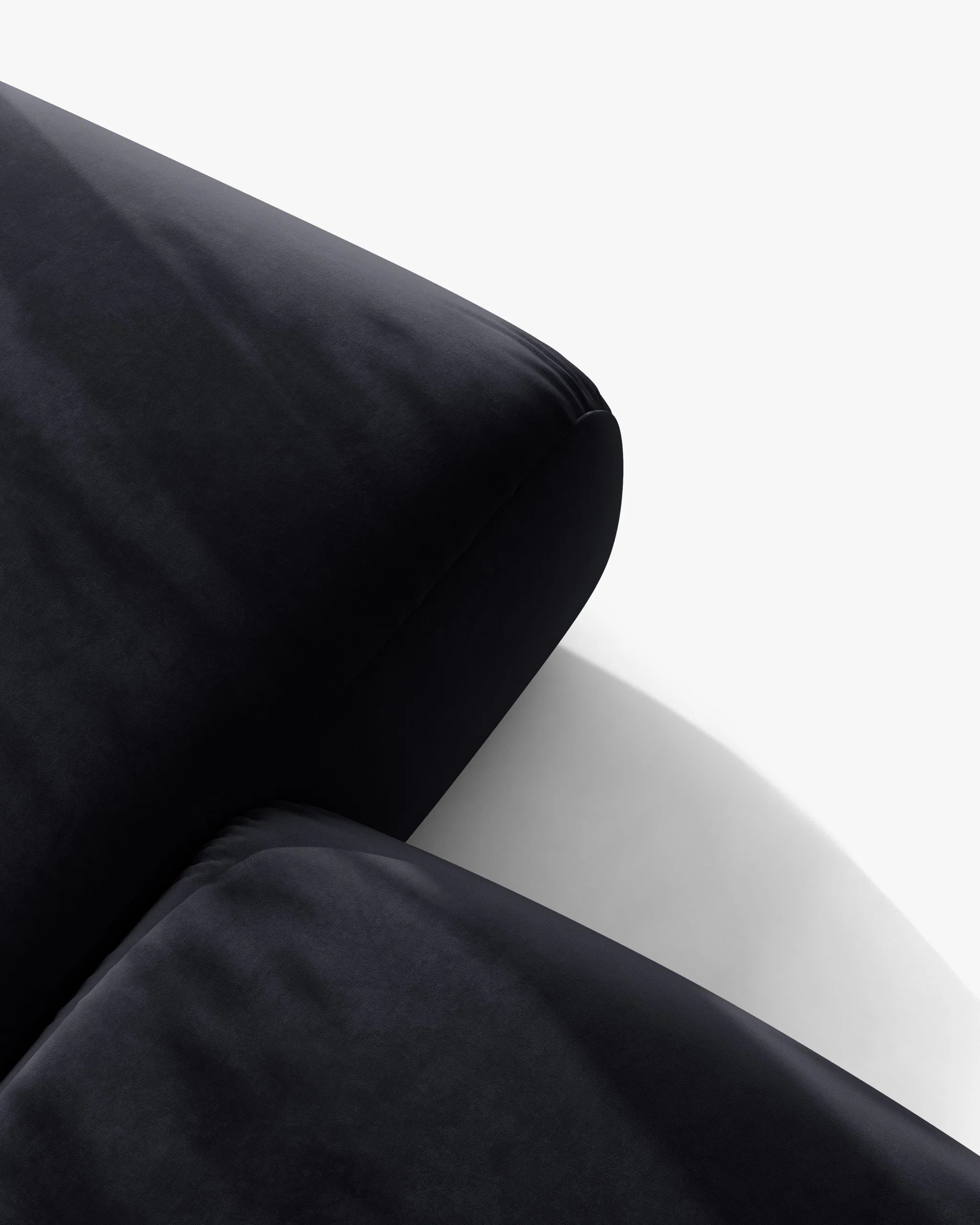 Sofa voor 4 personen, fluweel OPHELIA in koninklijk blauw