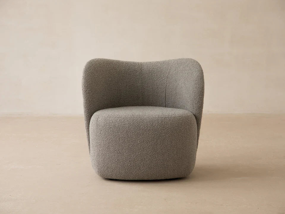 Fauteuil SAAMIT bouclé grijs