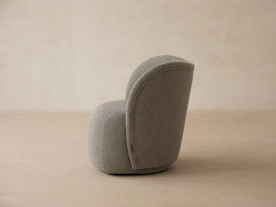 Fauteuil SAAMIT bouclé grijs