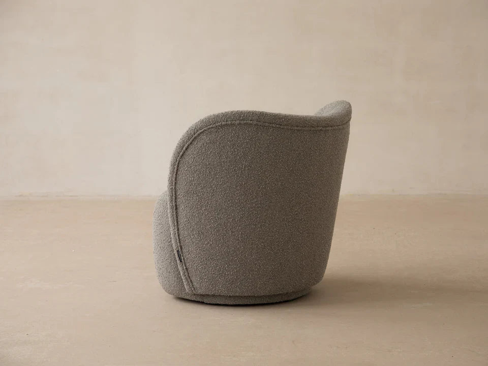 Fauteuil SAAMIT bouclé grijs
