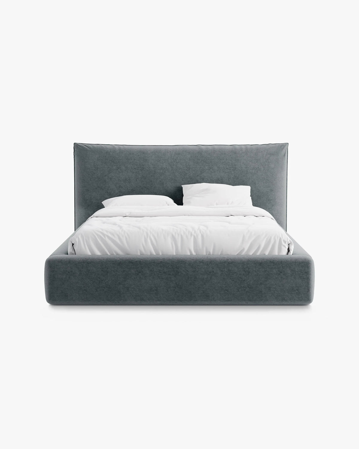 Bed met opbergruimte KAELLE grafietkleurig chenille
