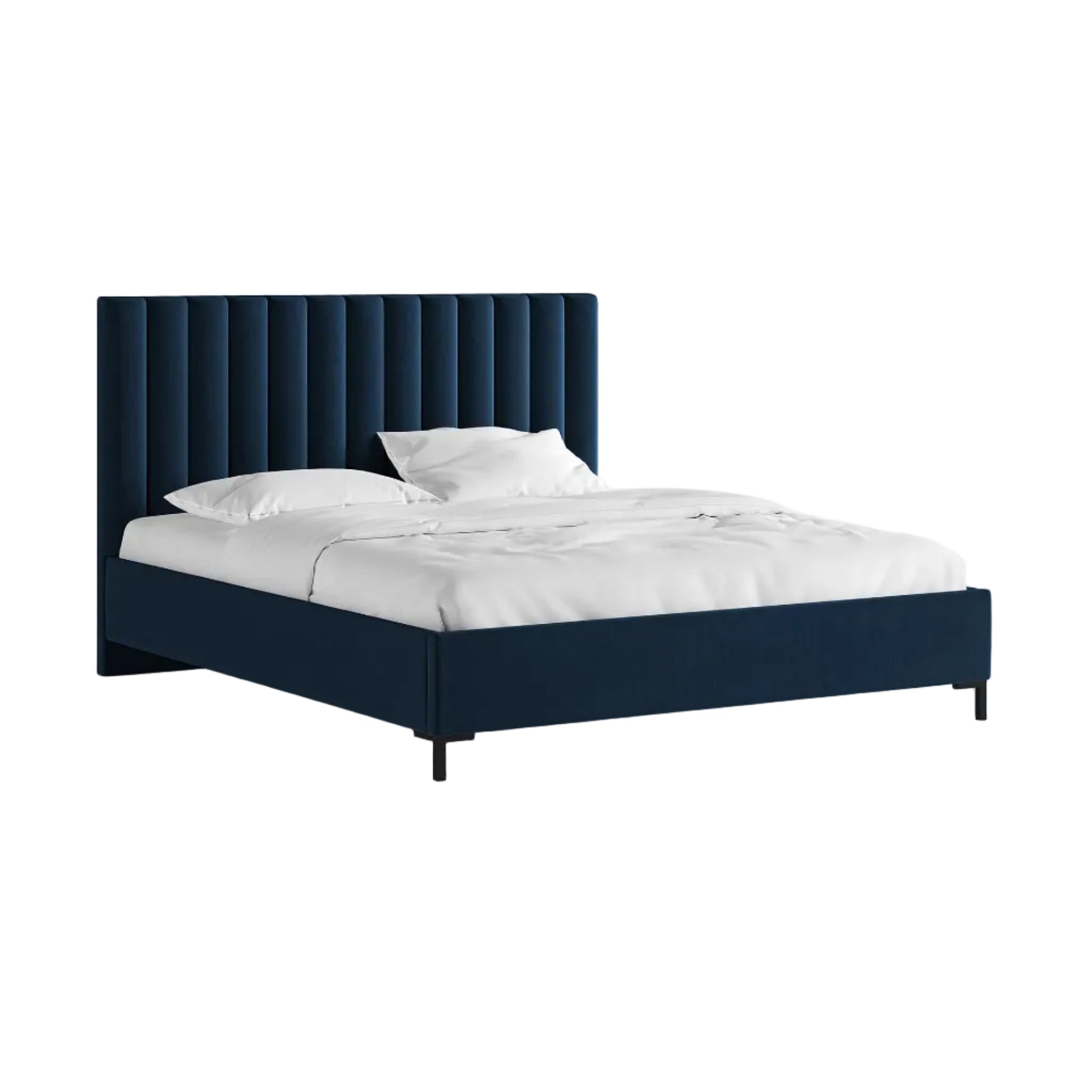 Aksmatig bed met opbergruimte voor beddengoed ALLISON koninklijk blauw