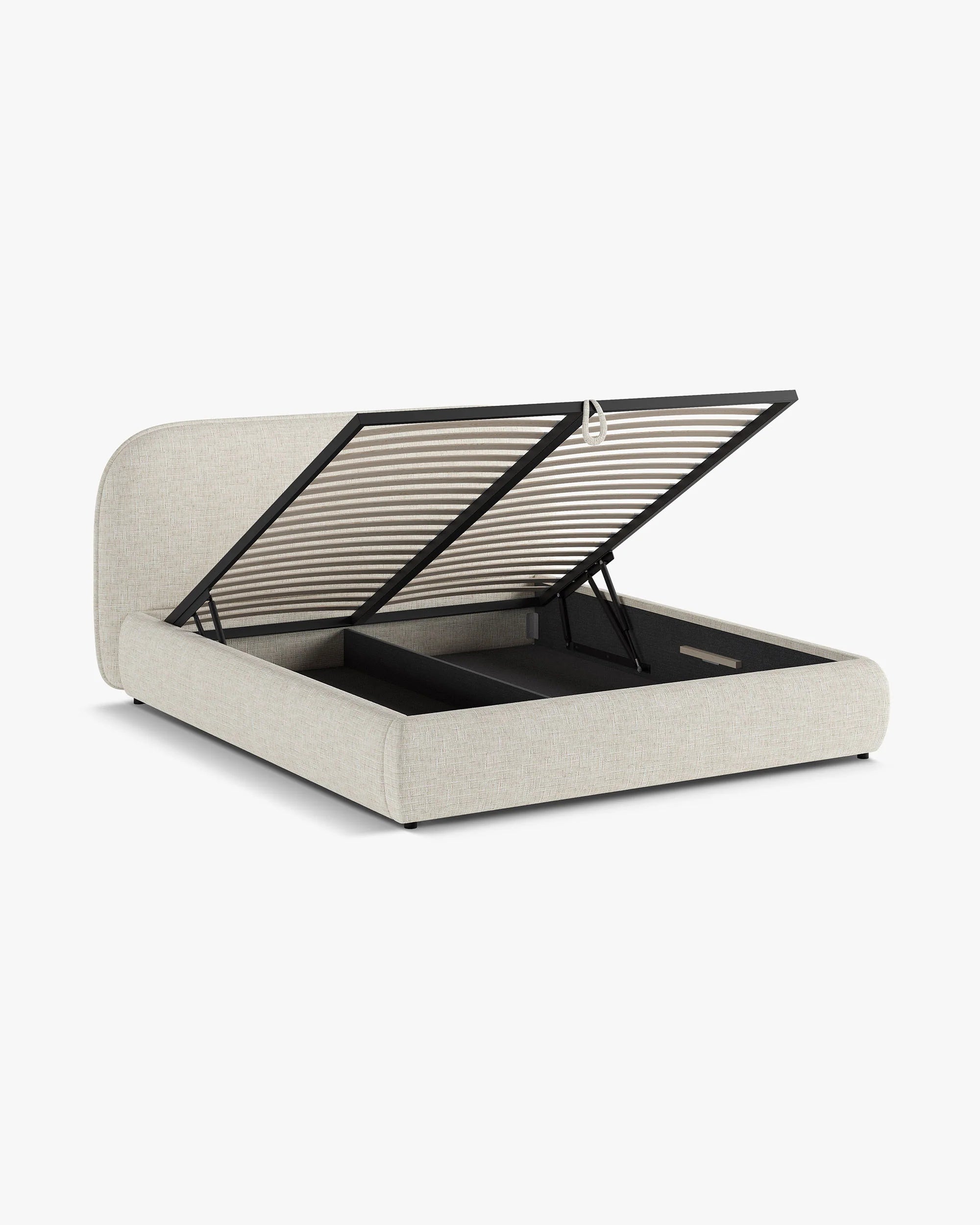 Bed MURADA lichtbeige melange chenille