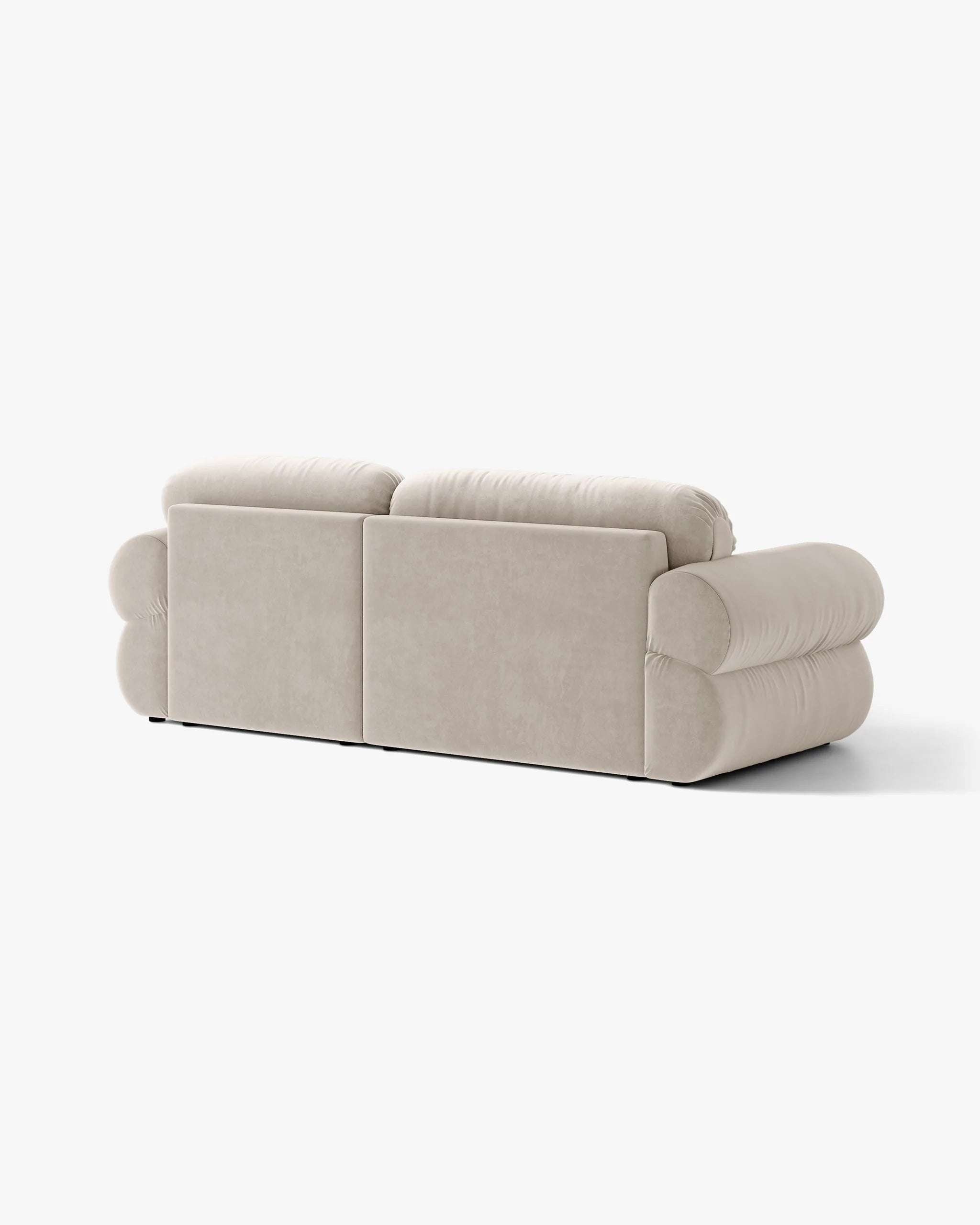 Beige linkszijdige 2-zits fluwelen hoekbank OPHELIA