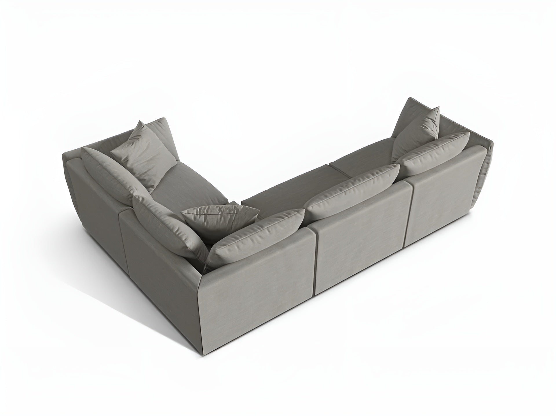 Narożnik 4-osobowy prawostronny CHRIS szary szenil – sofa narożna