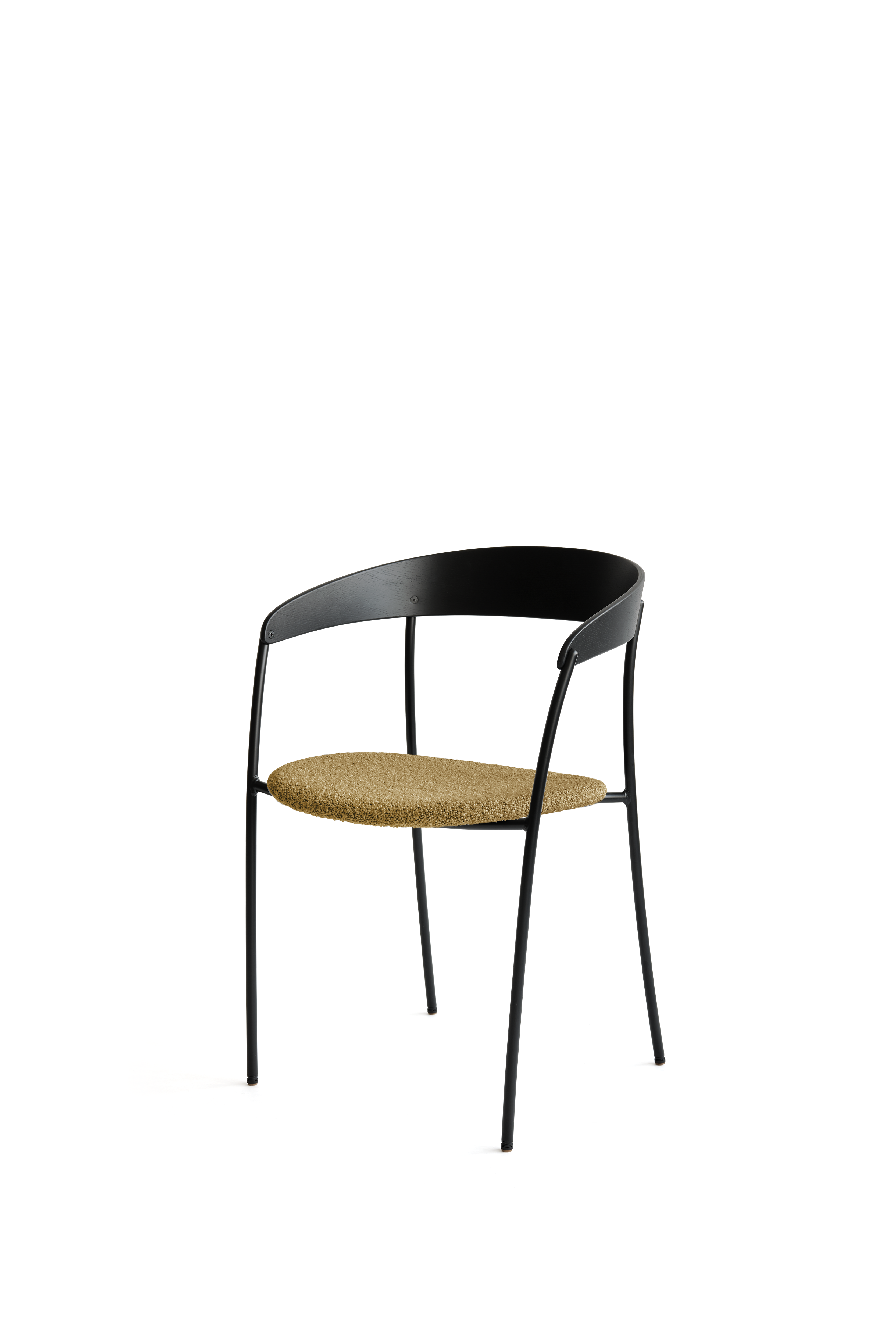 Chair with armrests Missing Upholstered with black ash veneer