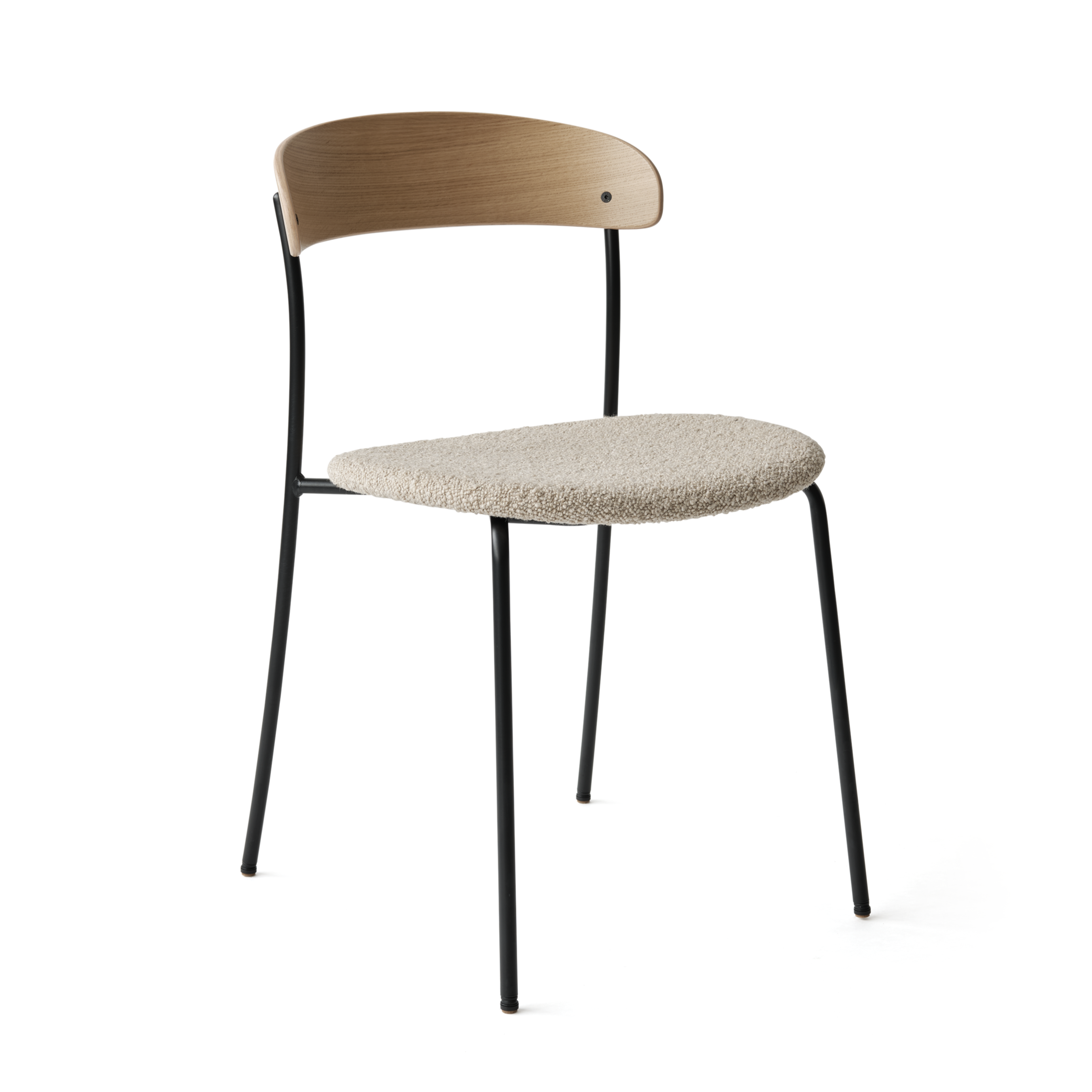 Missing chair upholstered with oak veneer