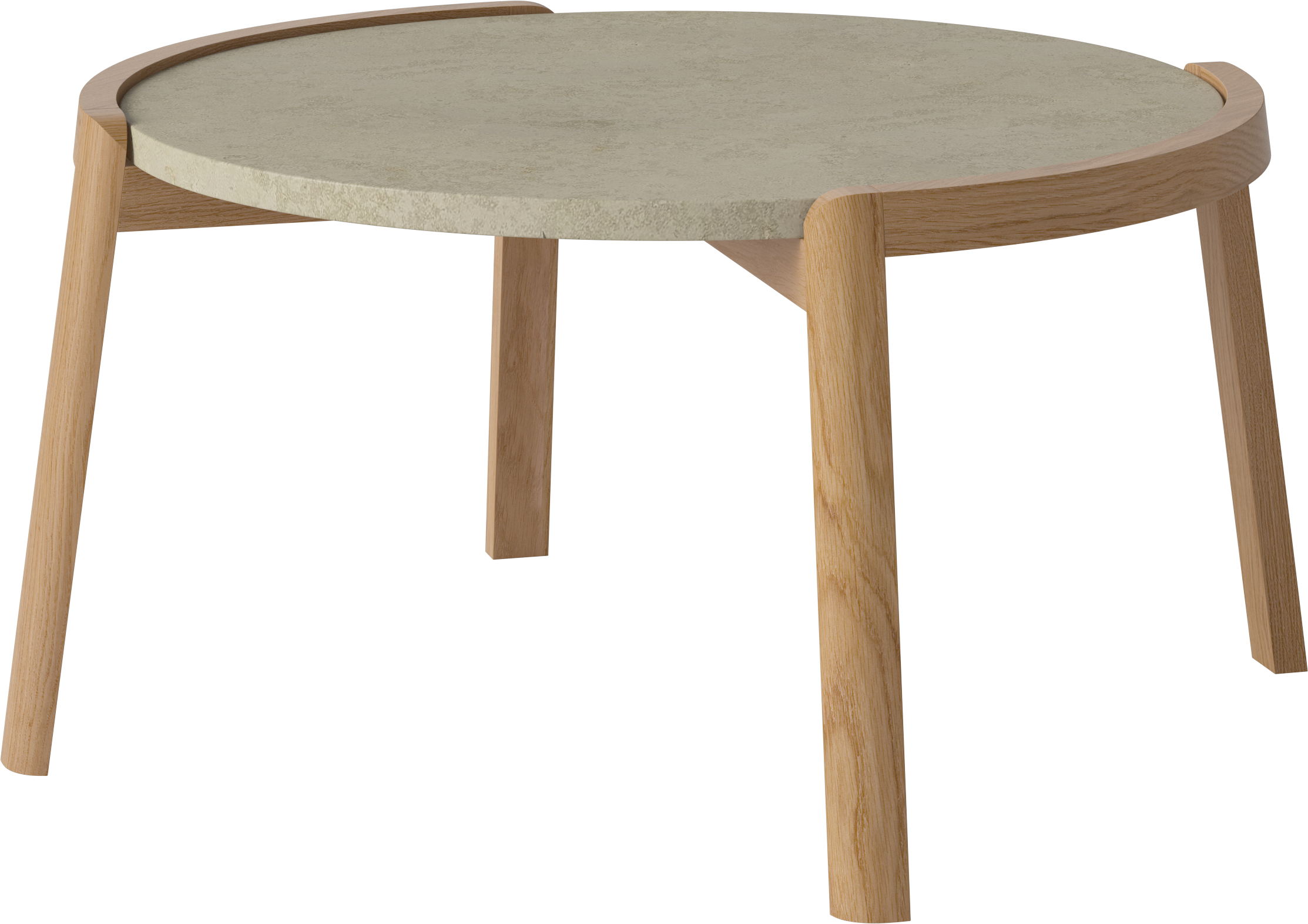 MIX marmeren salontafel met eikenhout