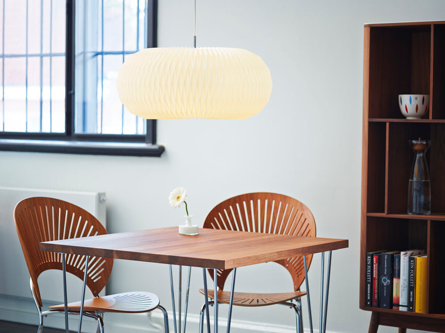 Pendelleuchte MODELL 195 DONUT weiß mit Gold