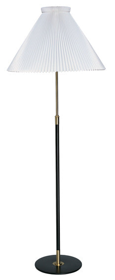 Floor lamp MODEL 351 white with black and gold base