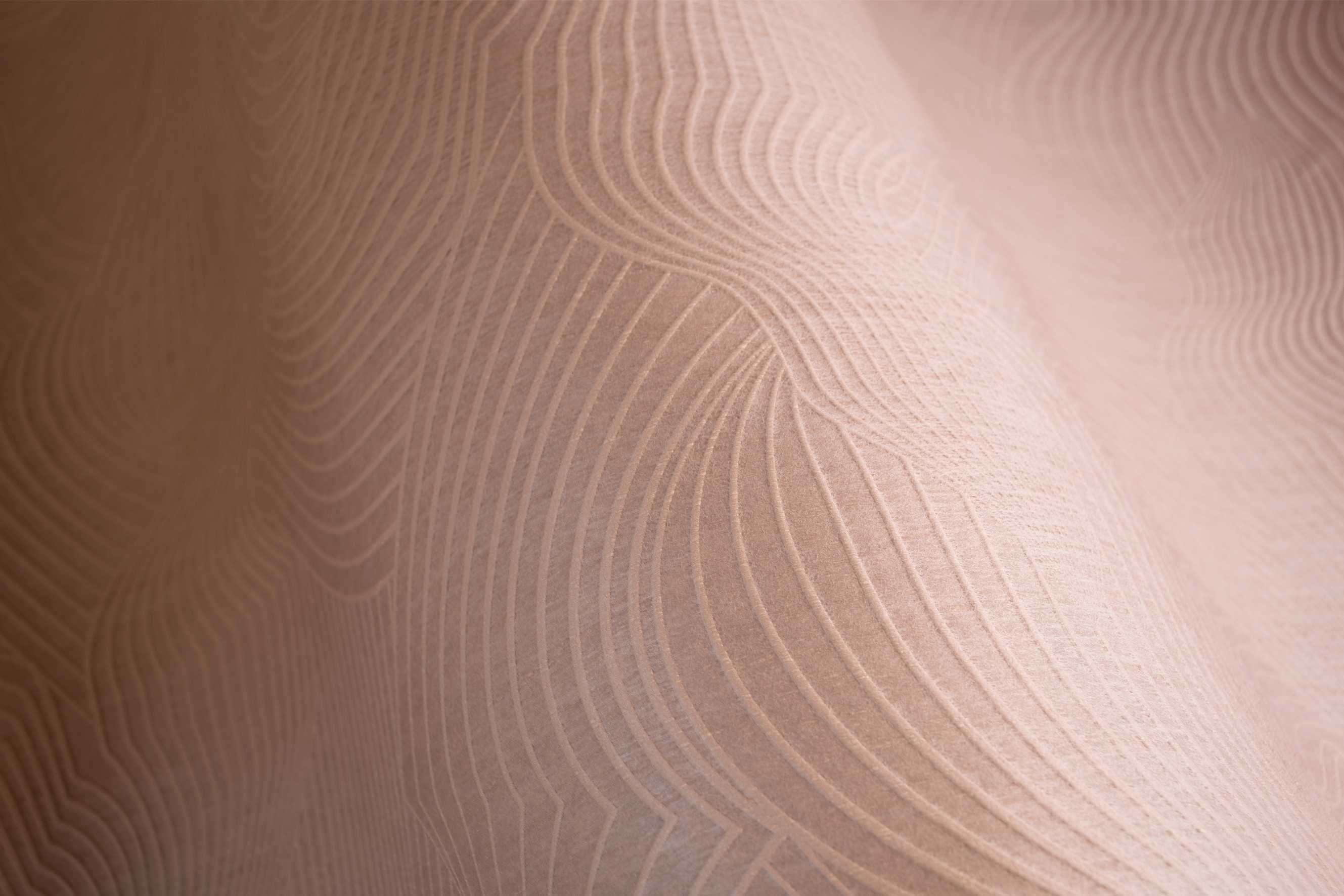 Textil-Tapete mit abstraktem Muster und Moiré-Effekt TECHNO BEE cremeweiß