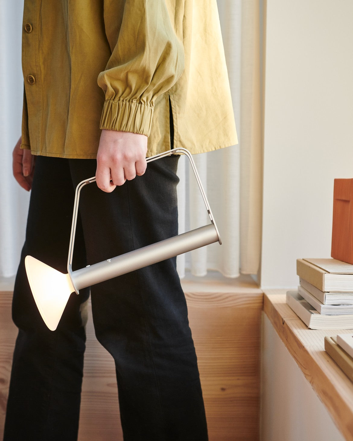 Draagbare buitenlamp PITON zilver