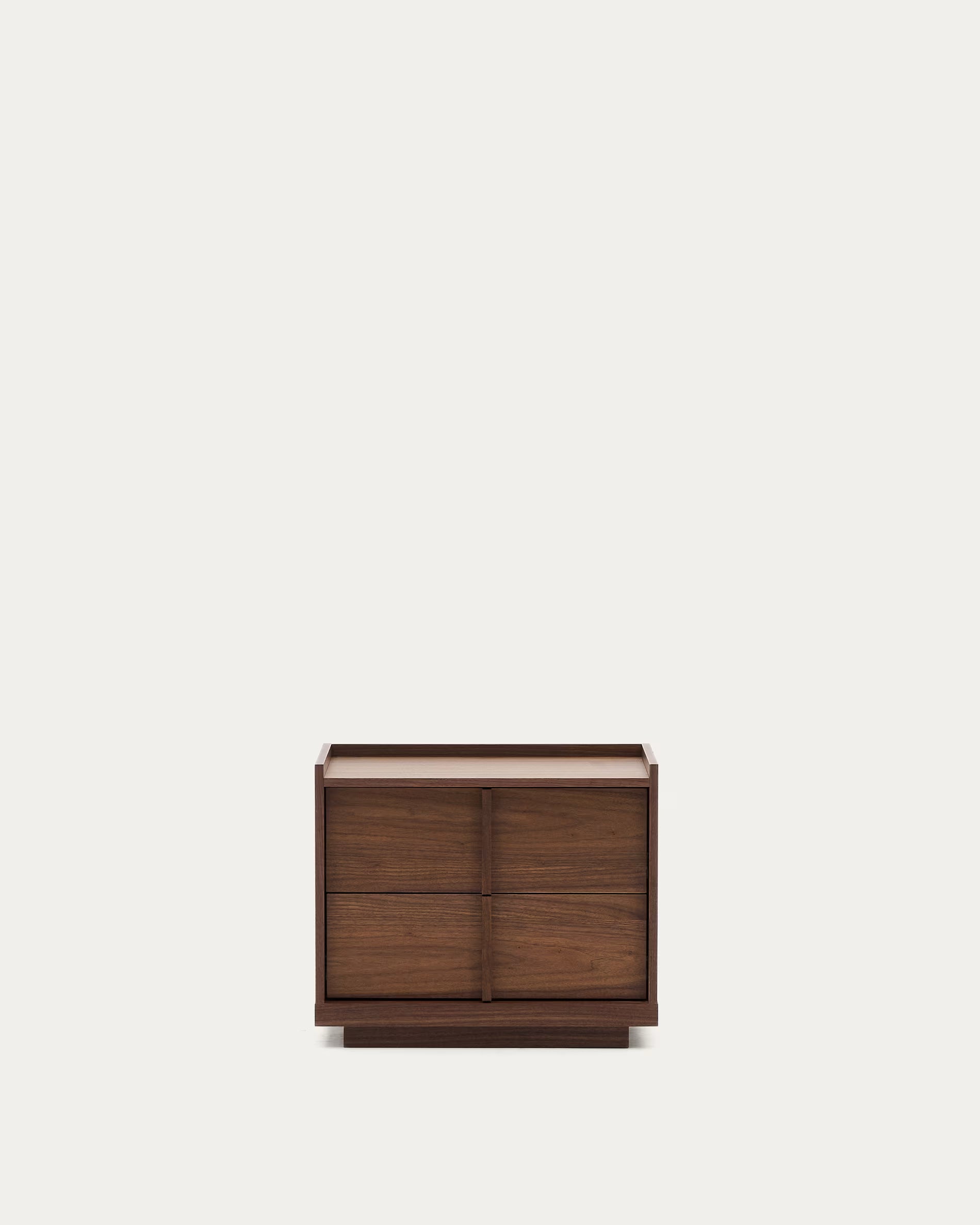 Stolik nocny ONIX fornir orzechowy do salonu – styl minimalistyczny