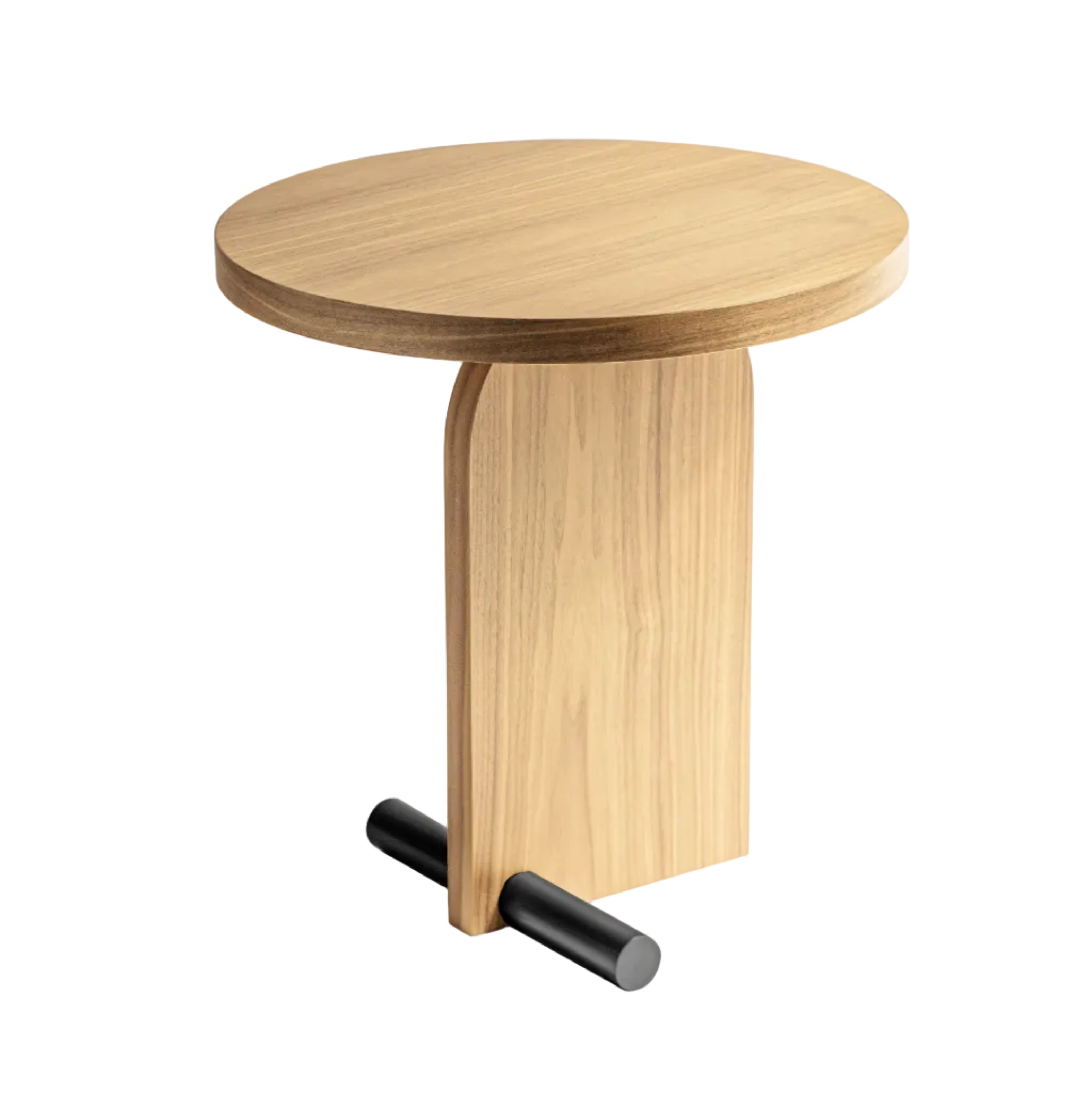 NOVA side table with oak veneer and black finish