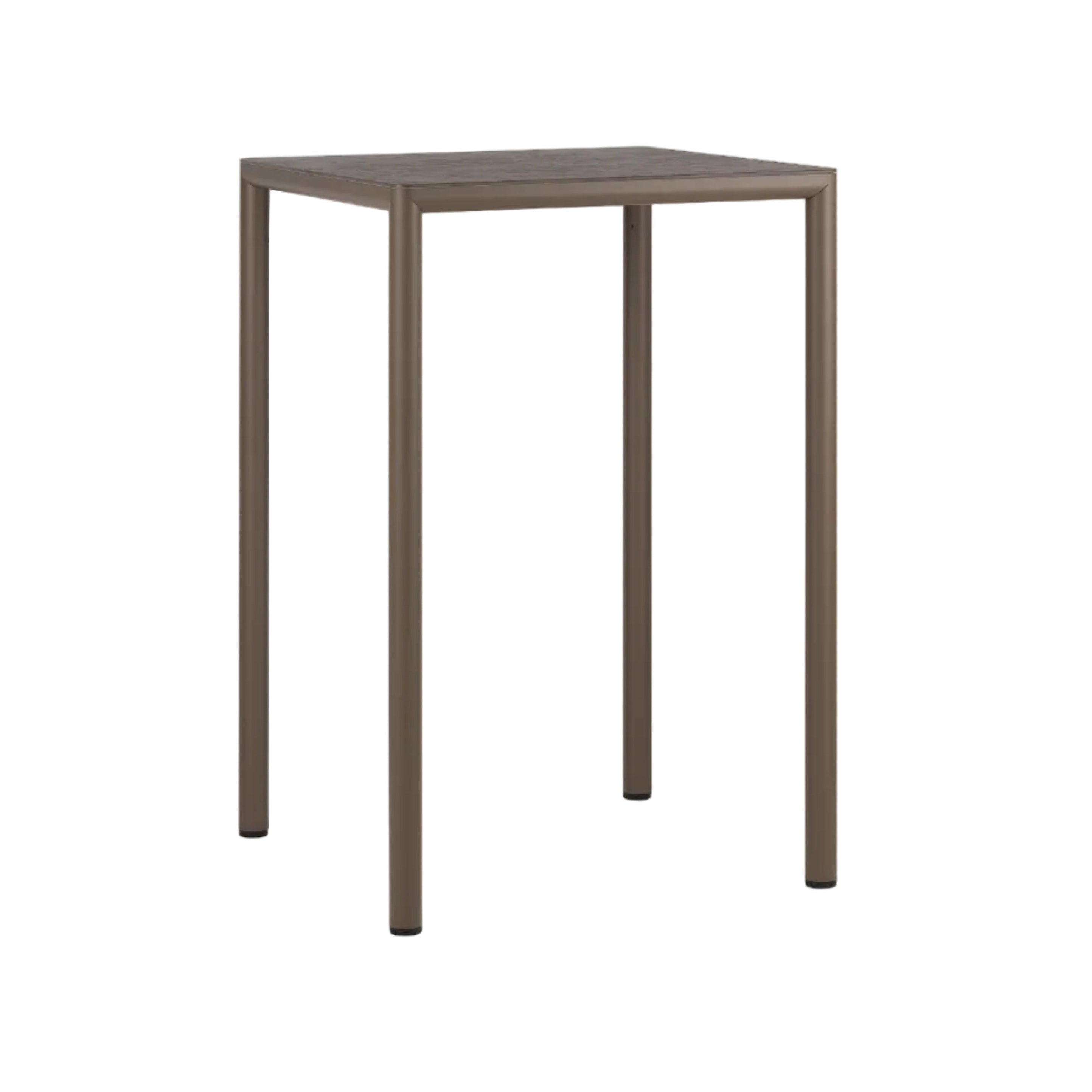 Buiten vierkante koffie tafel PIAVE HIGH bruin