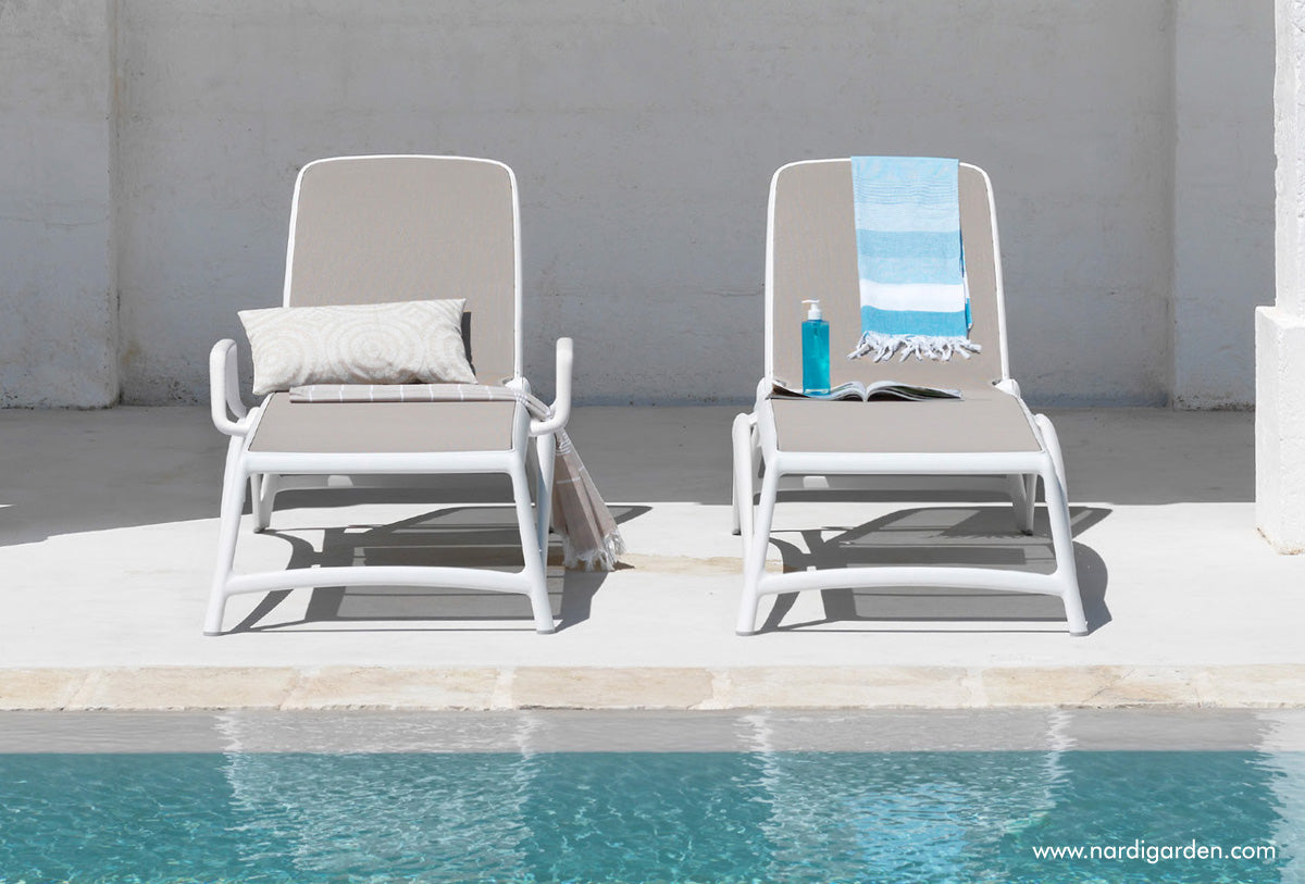 ATLANTICO taupe outdoor lounger