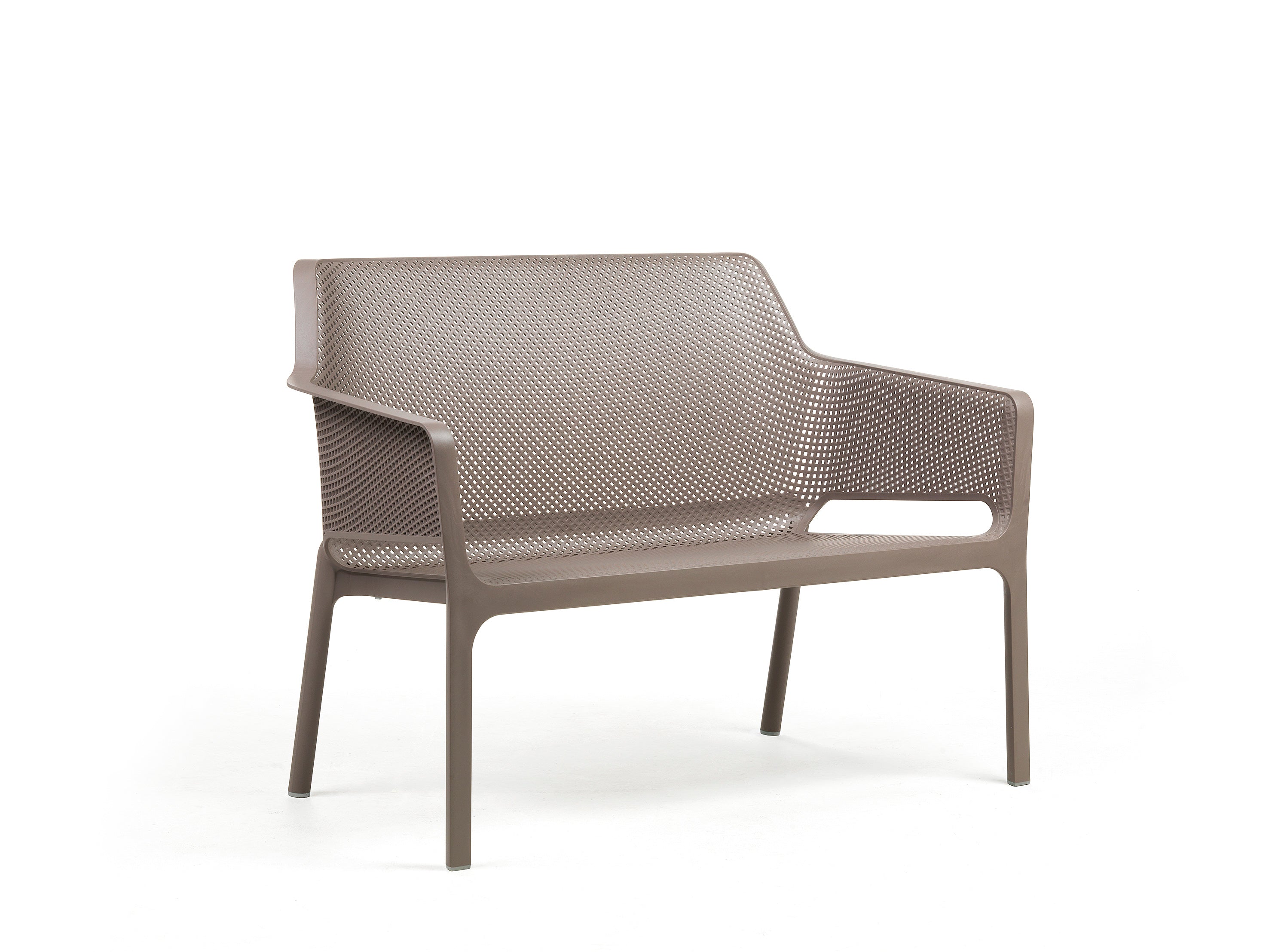 NET taupe outdoor bench