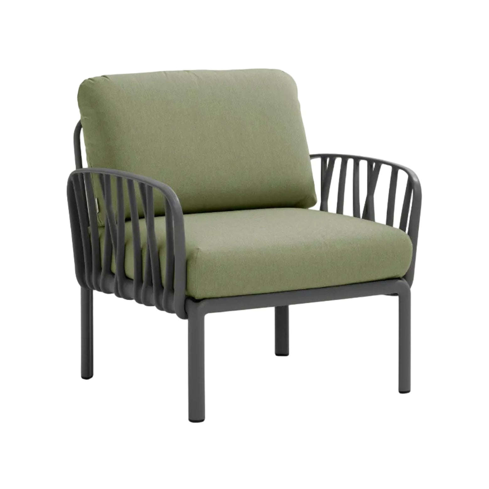 Outdoor Armchair KOMODO Dark Green Sunbrella® with Anthracite Base