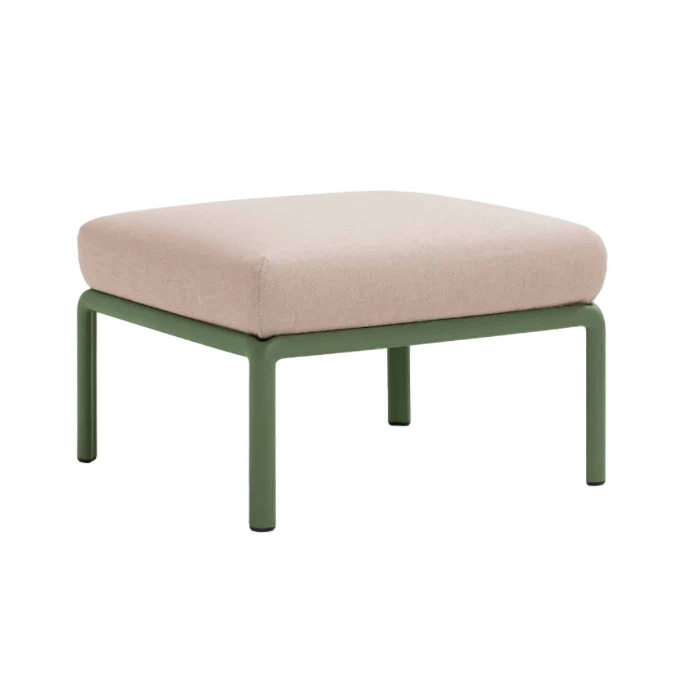 Outdoor Pouf KOMODO beige Sunbrella® with green agave base