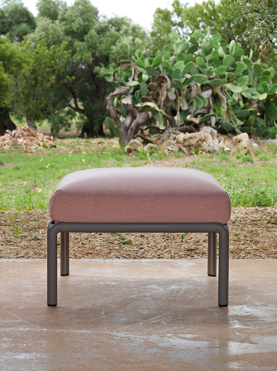 Outdoor Pouf KOMODO – TECH PANAMA beige with taupe base