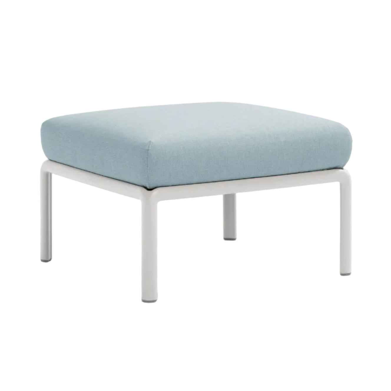 Outdoor Pouf KOMODO in Sky Blue Sunbrella® with White Base