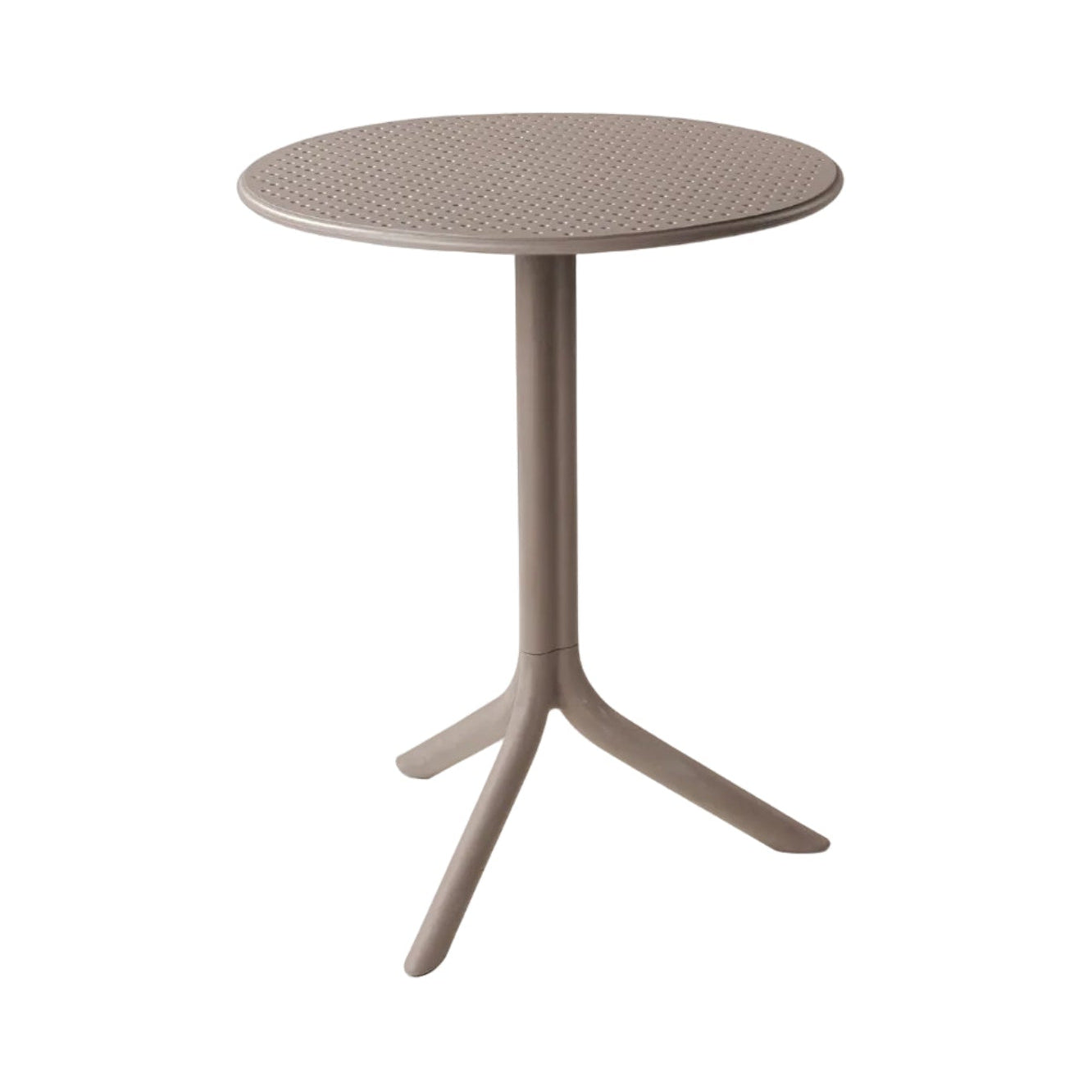 Ronde buiten tafel met hoogteverstelling STEP taupe