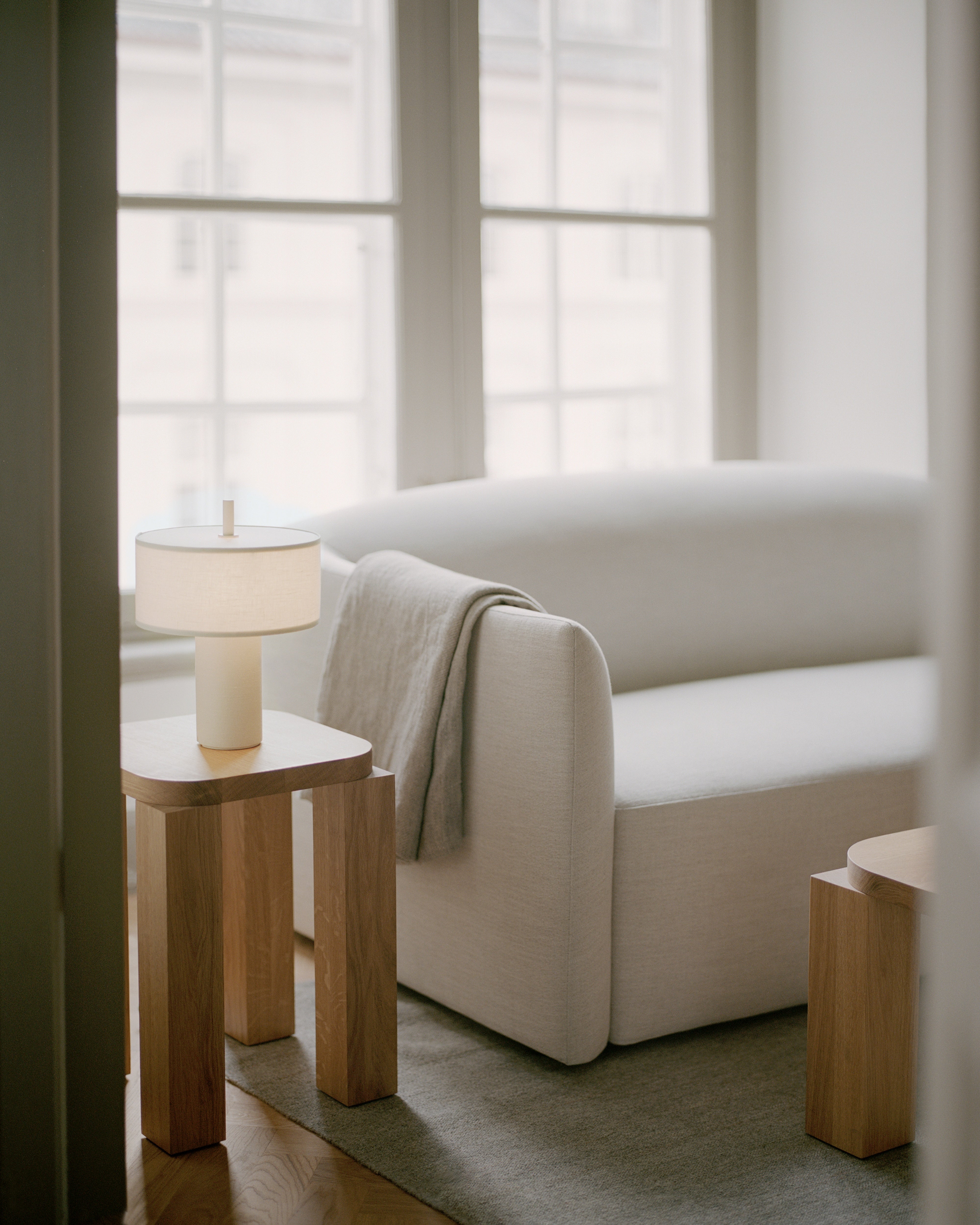 Tragbare Lampe MARGIN weiß