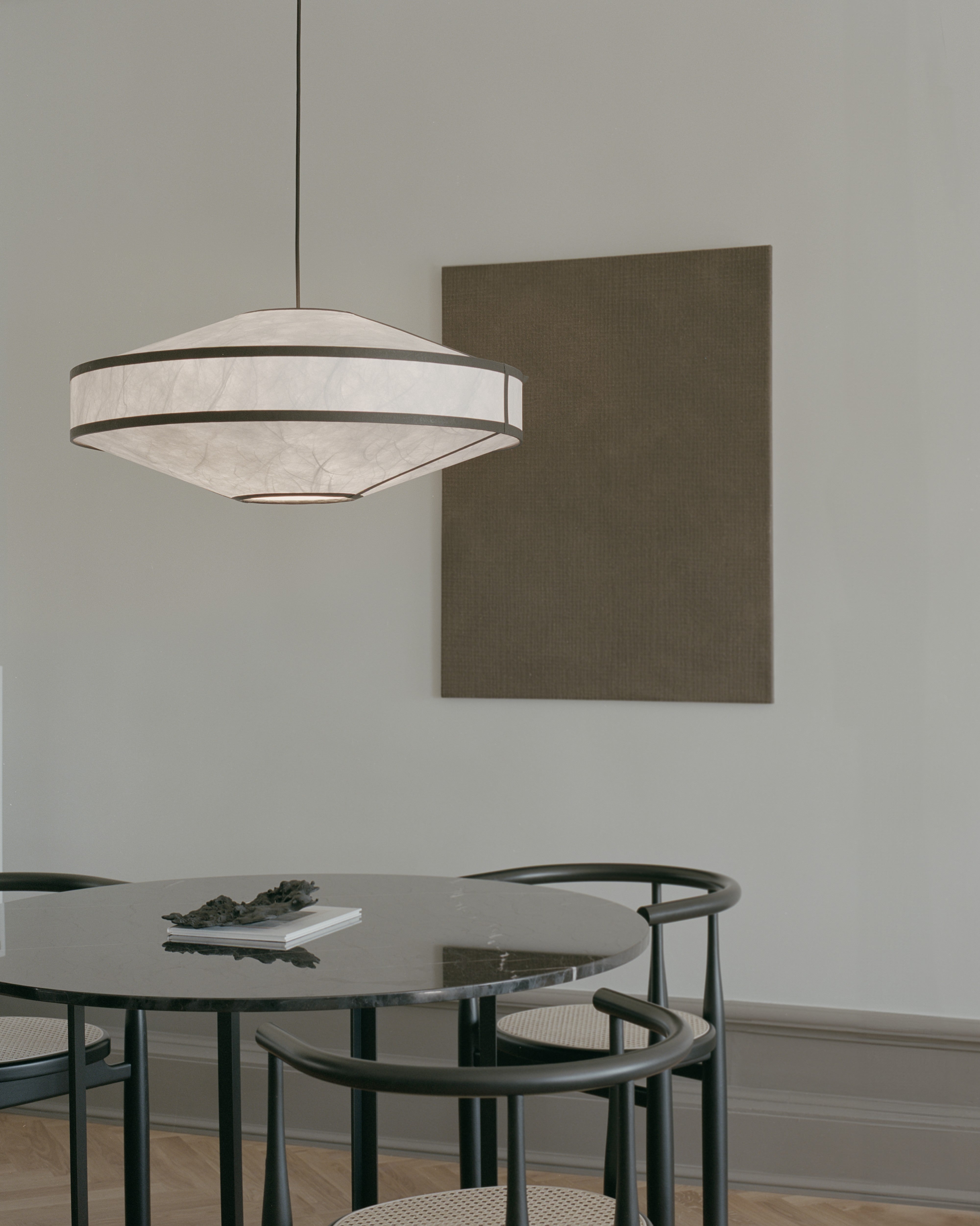 Hanglamp KITE wit met zwart
