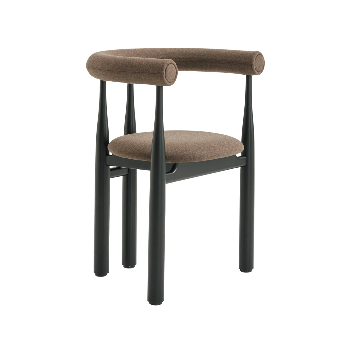 Bukowski Stoel Volledig Bekleed met Zwart – New Works – Eye on Design