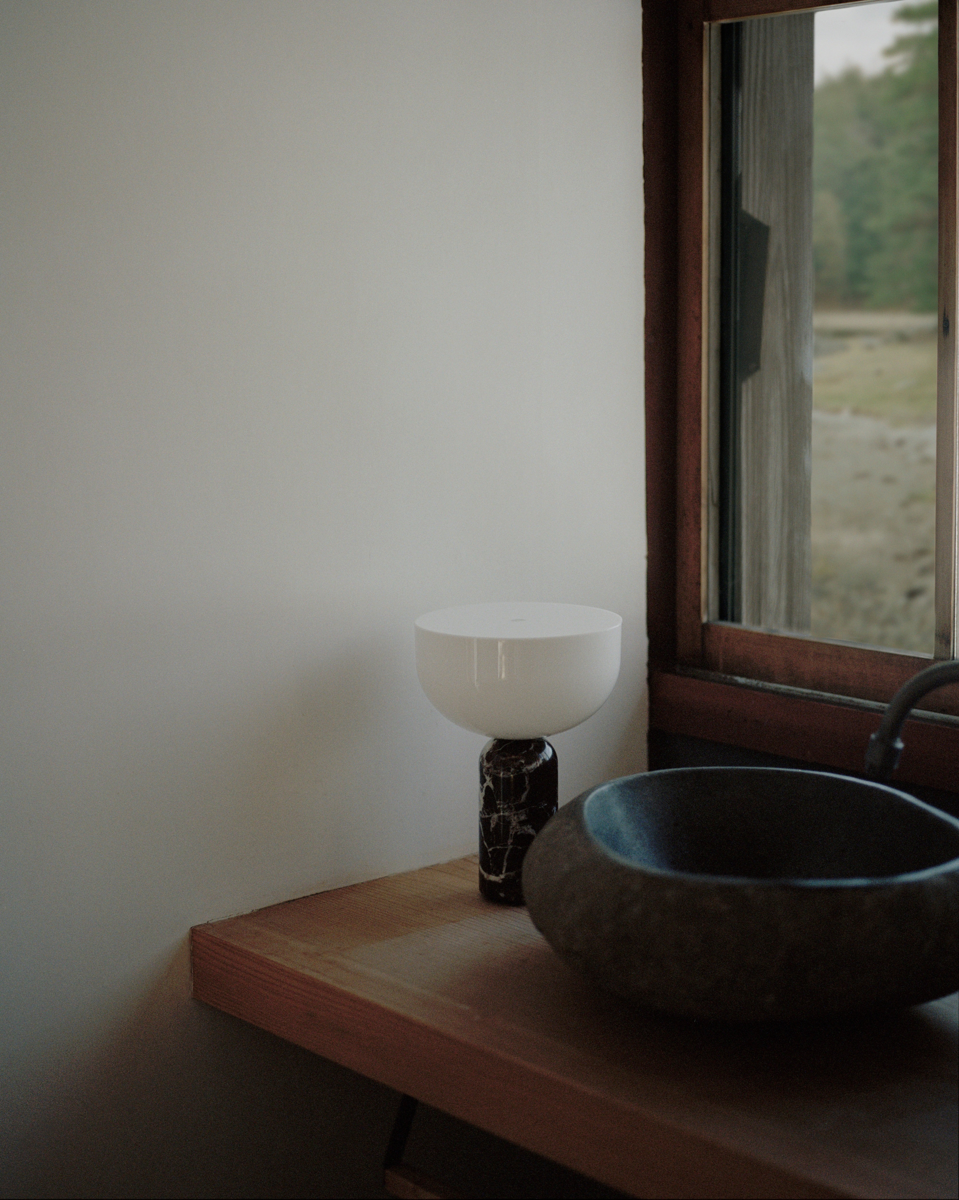 Tragbare Lampe KIZU Burgunder Marmor