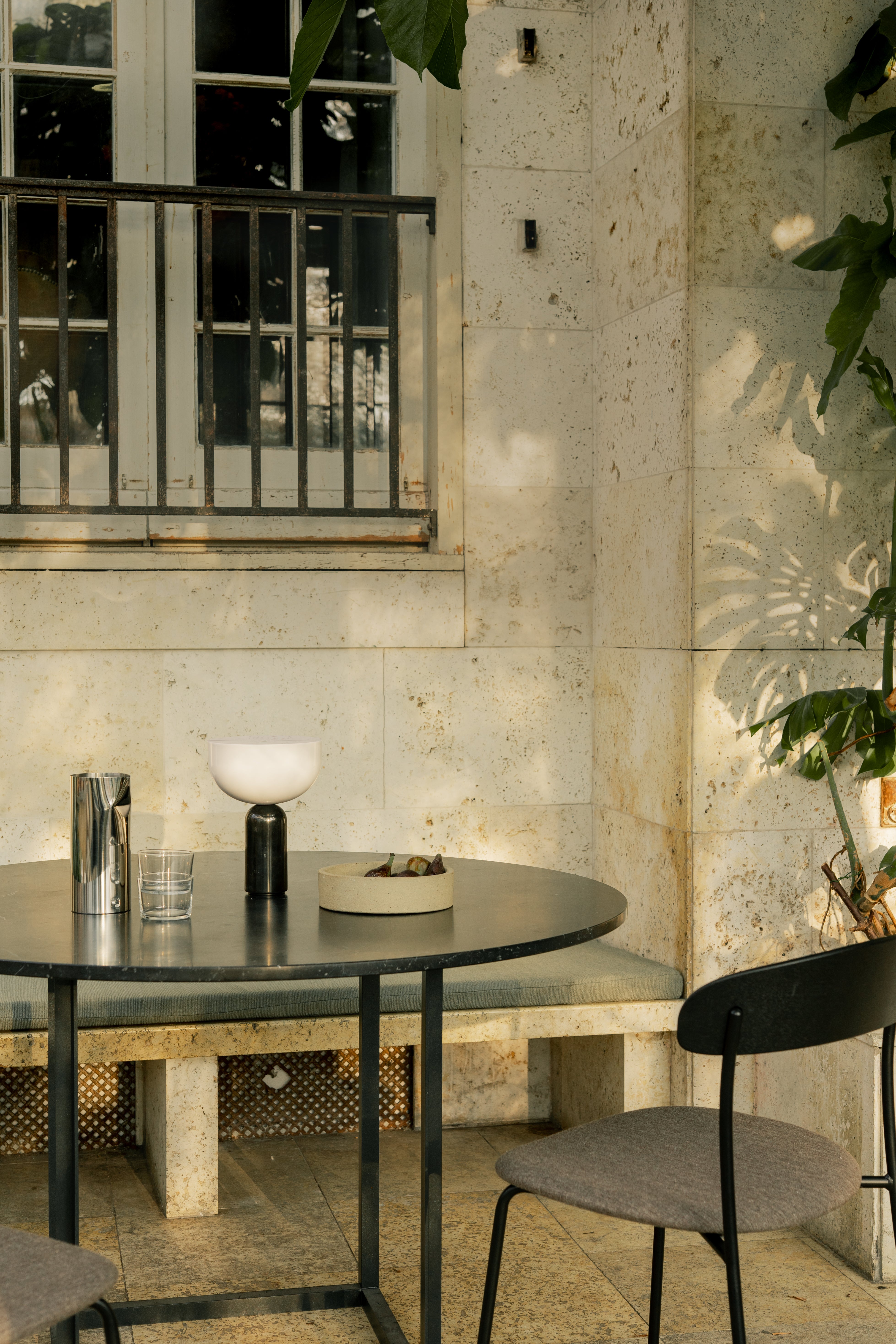 Draagbare lamp KIZU zwart marmer