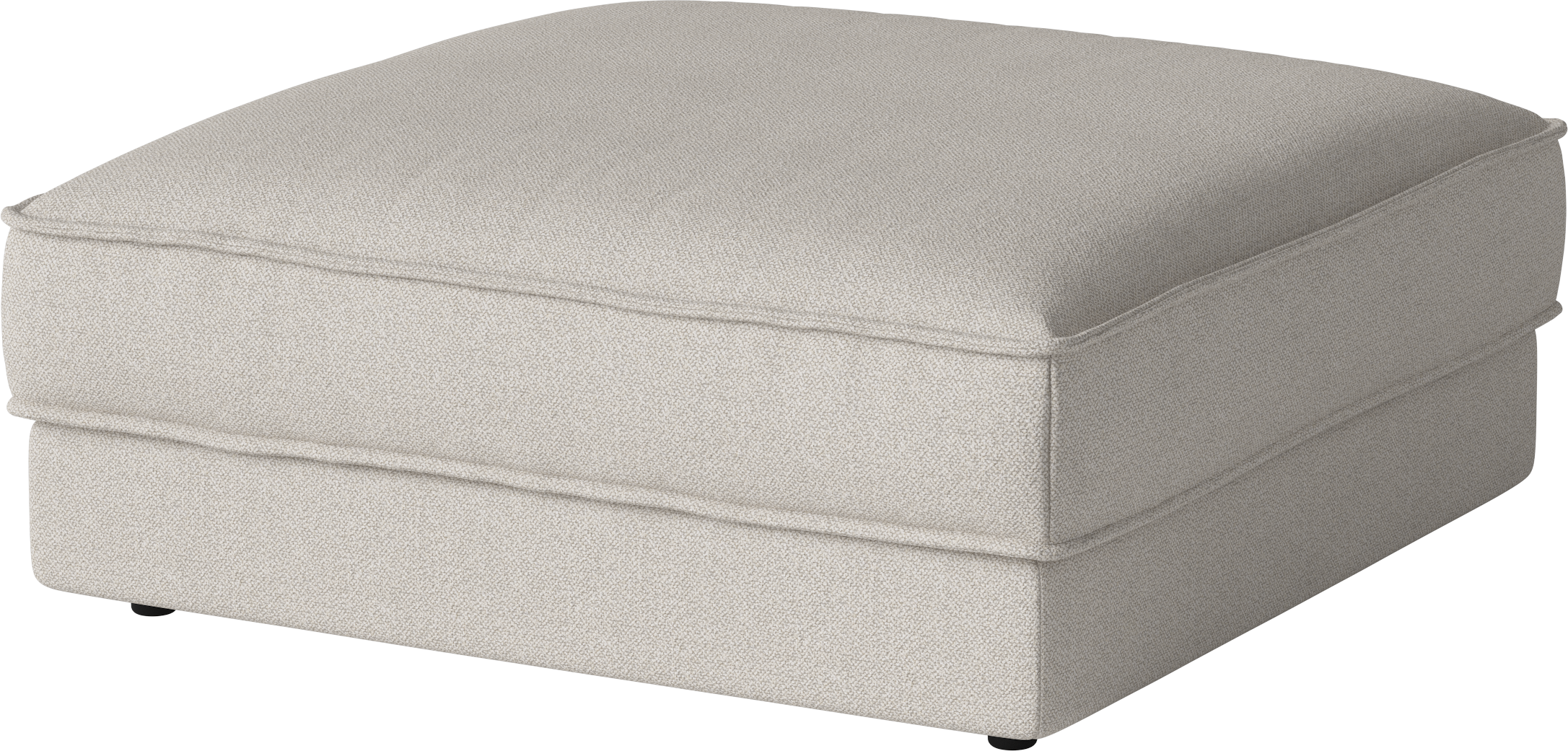 Puf NOORA met een basis van zwart eikenhout