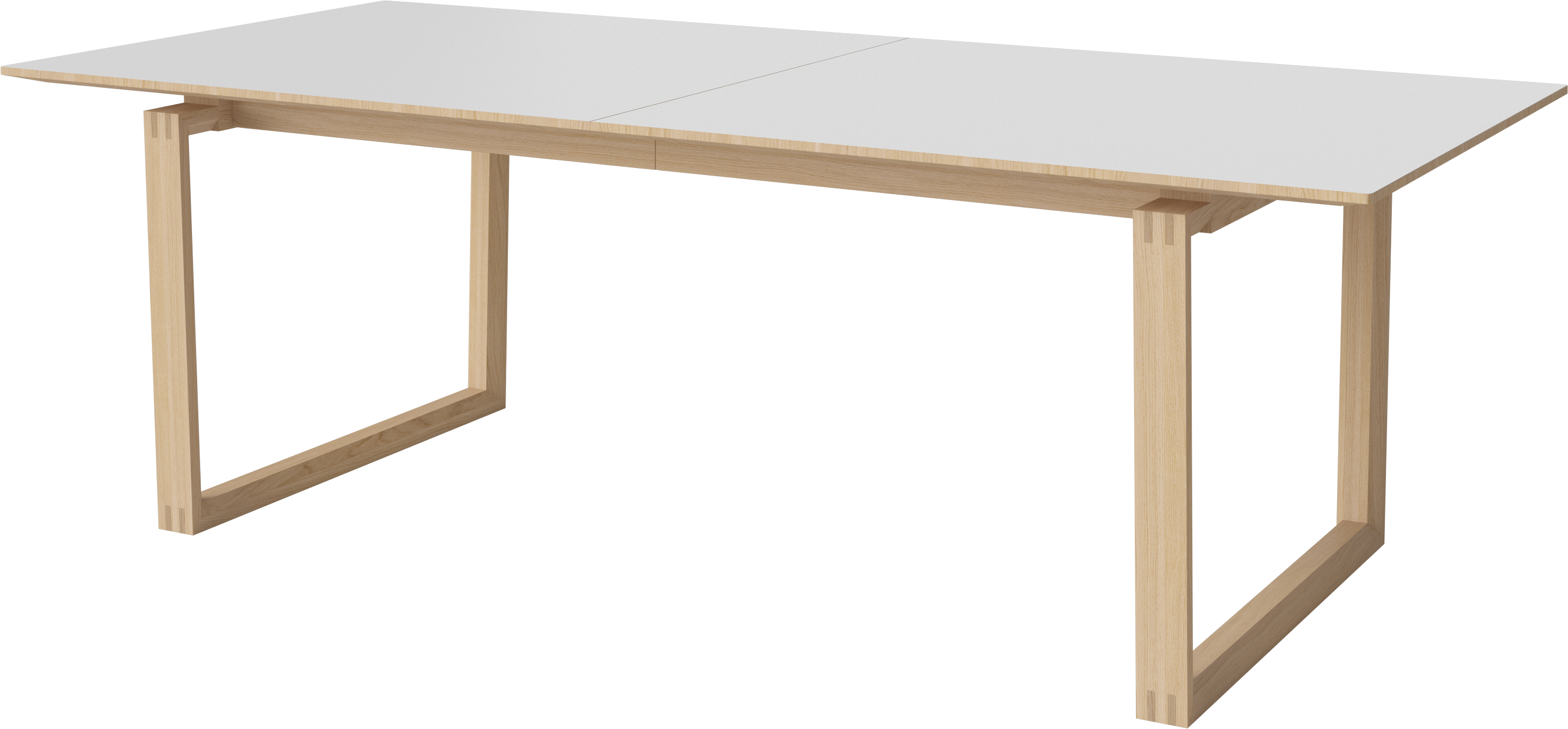 Witte NORD tafel met gebleekte basis