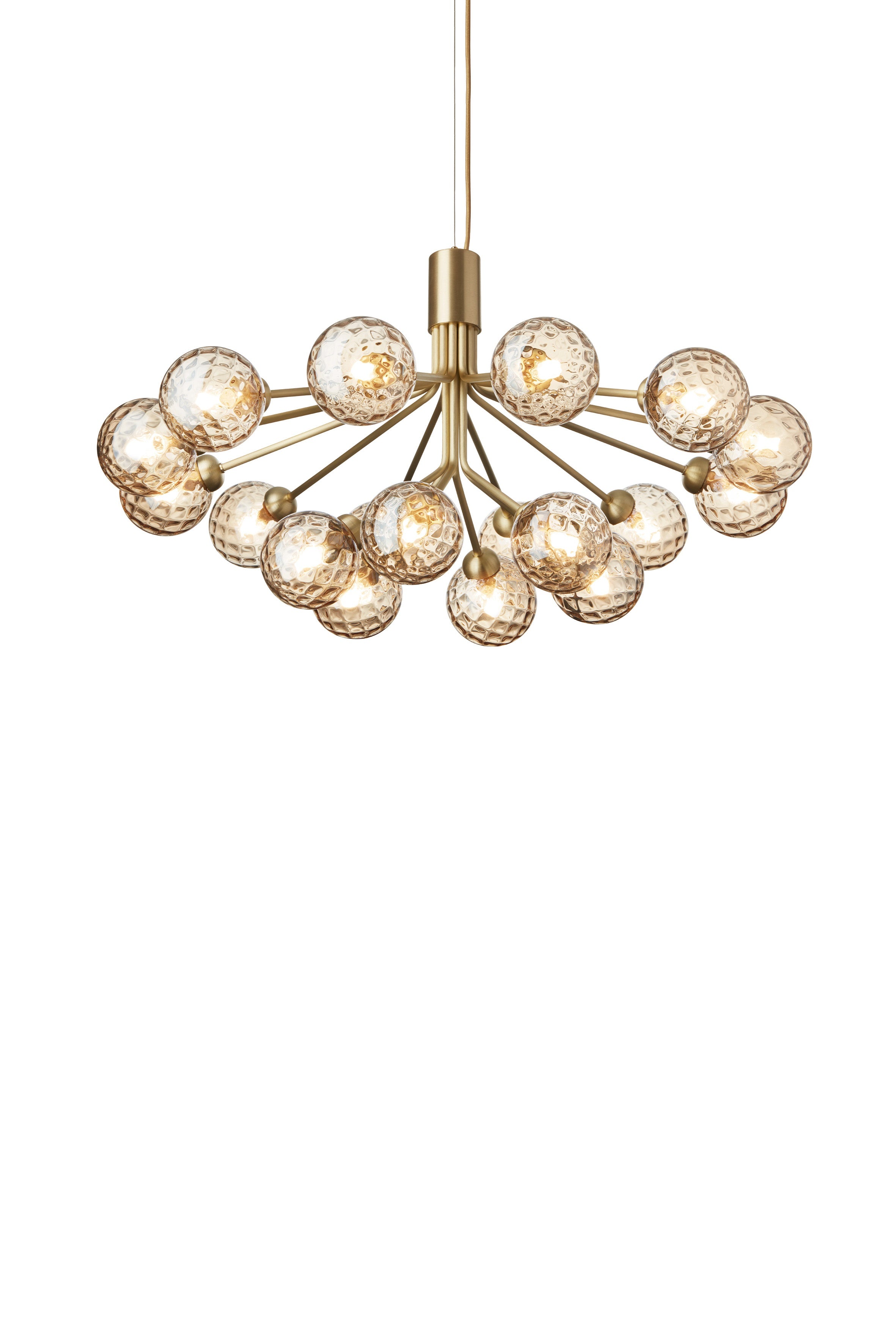 Kronleuchter APIALES 18 Messing mit goldenem Glas [Antonina] [Amelia spr]