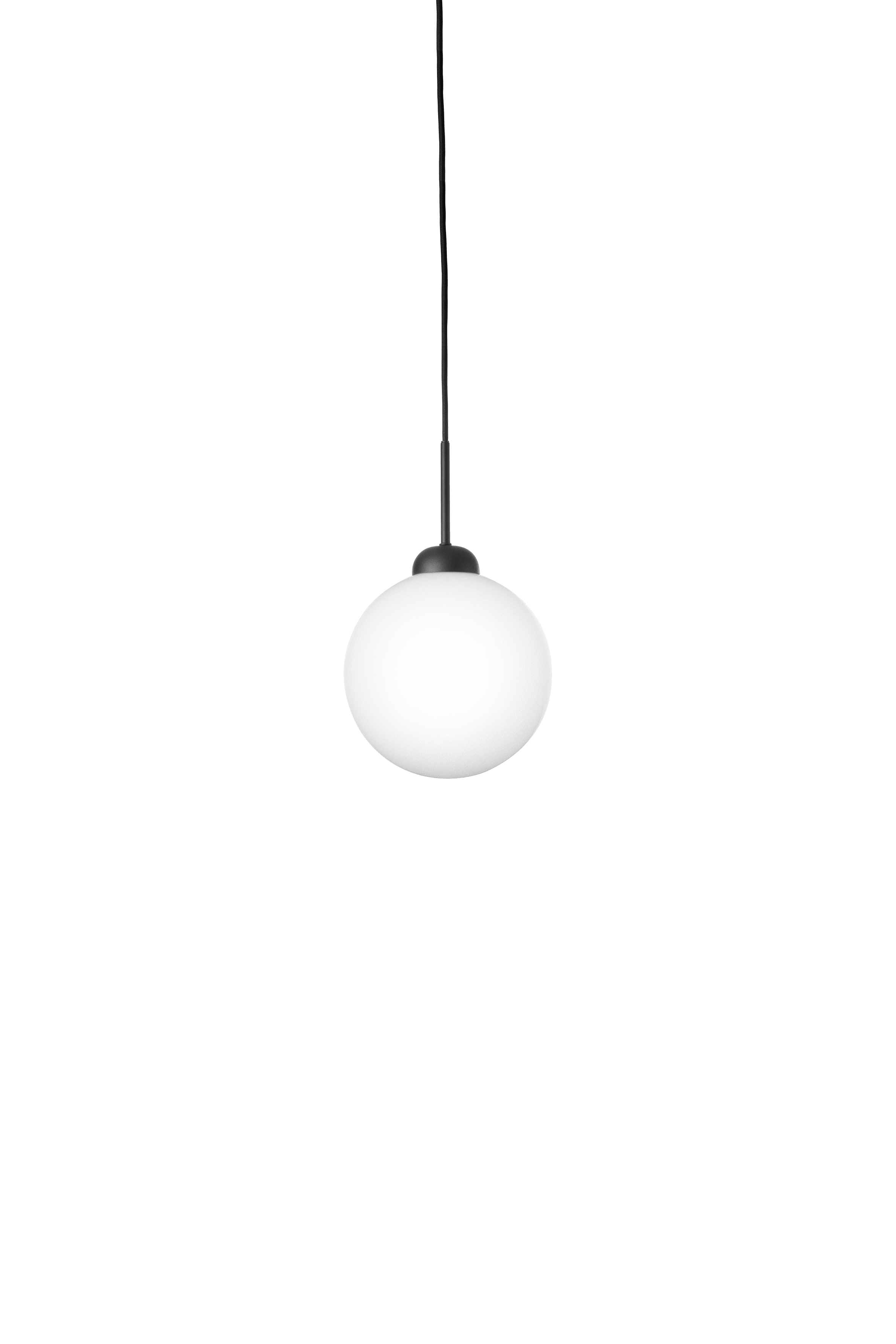 Hanglamp APIALES zwart met opaalglas
