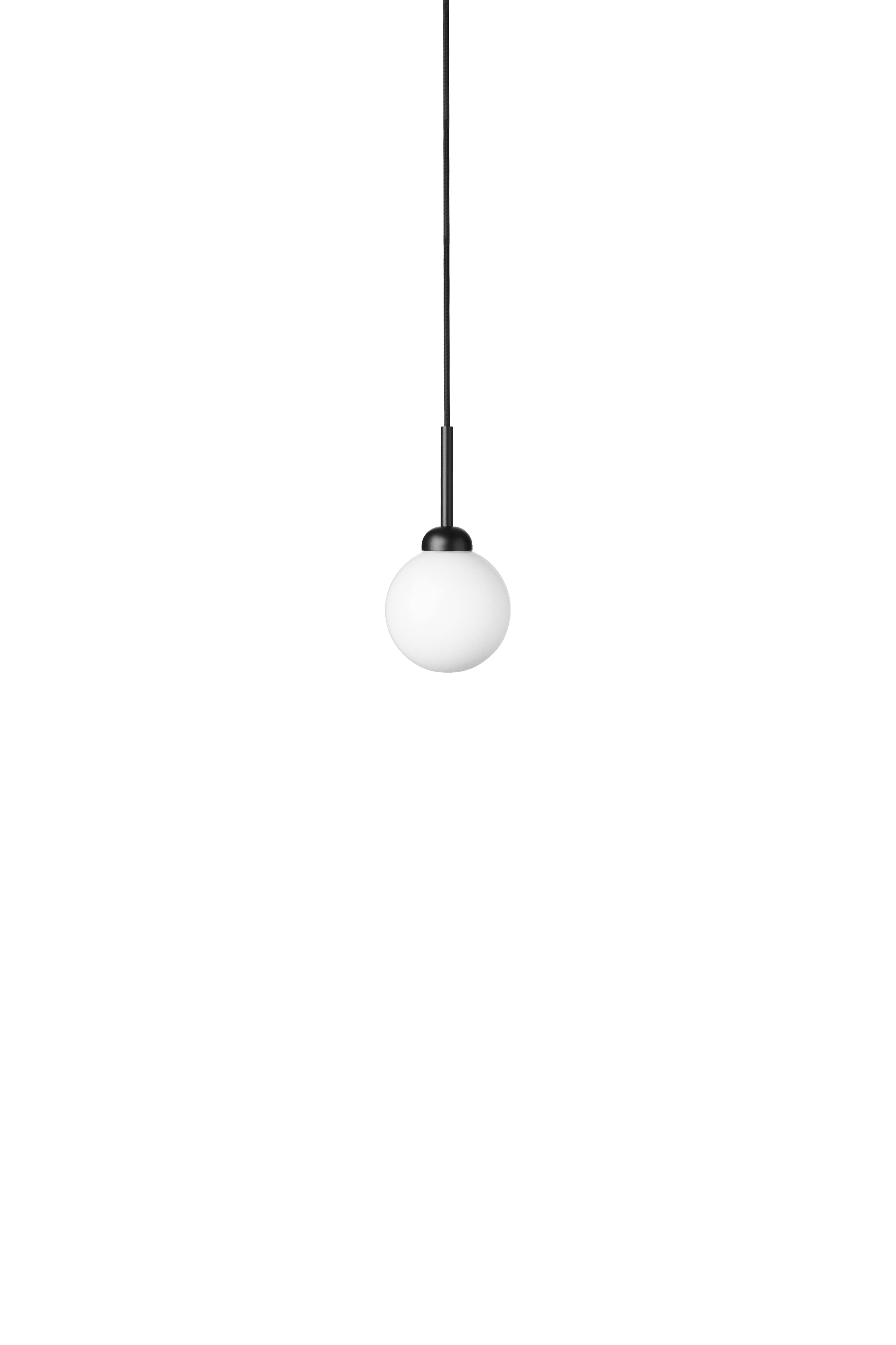 Hanglamp APIALES zwart met opaalglas