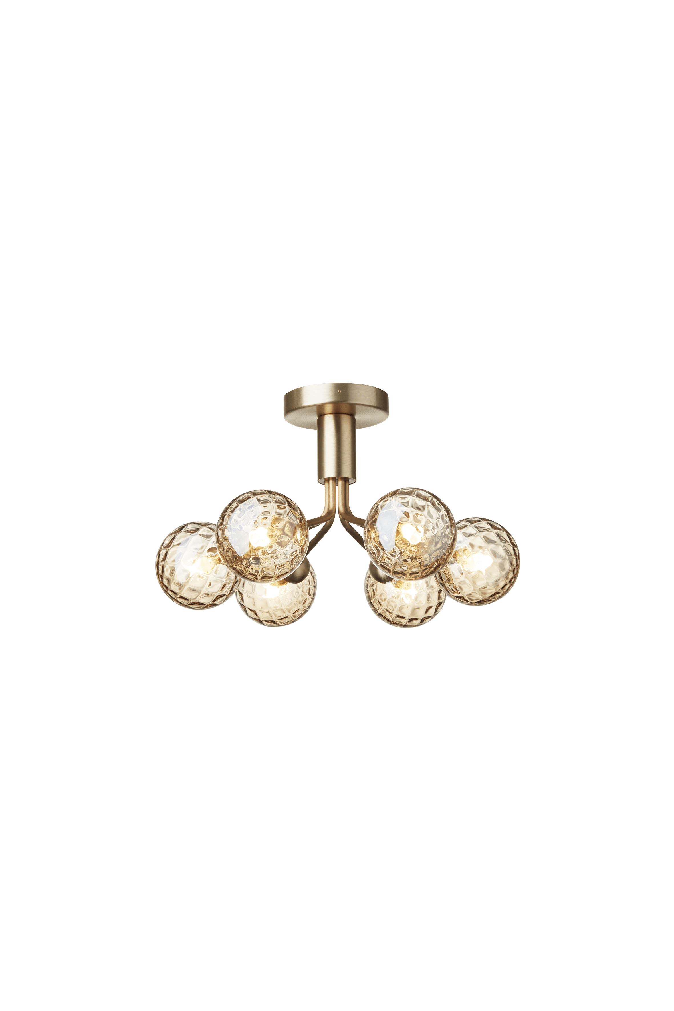 Deckenleuchte APIALES 6 Messing mit goldenem Glas [Antonina] [Amelia spr]