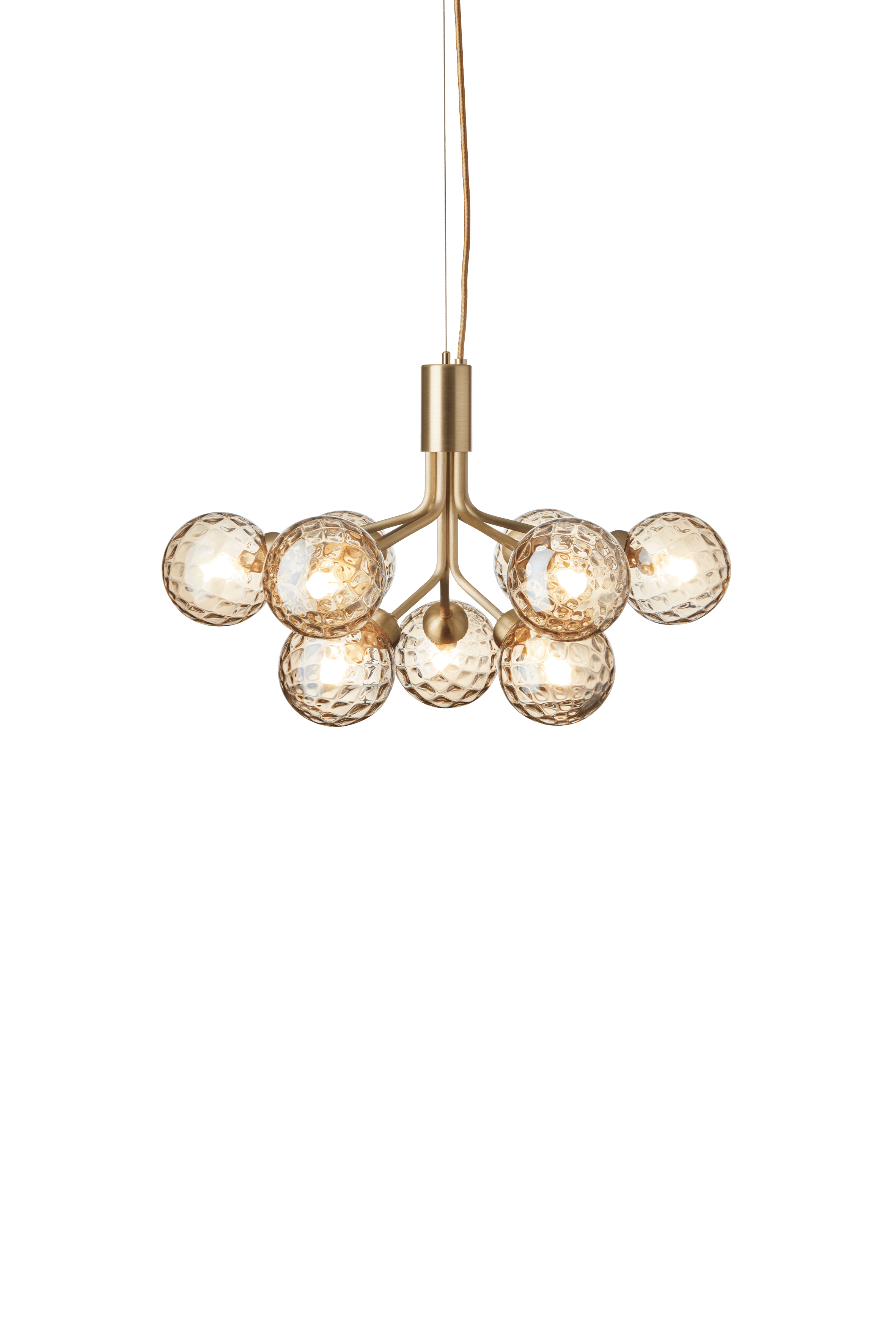 Hanglamp APIALES 9 messing met gouden glas [Antonina] [Amelia spr]