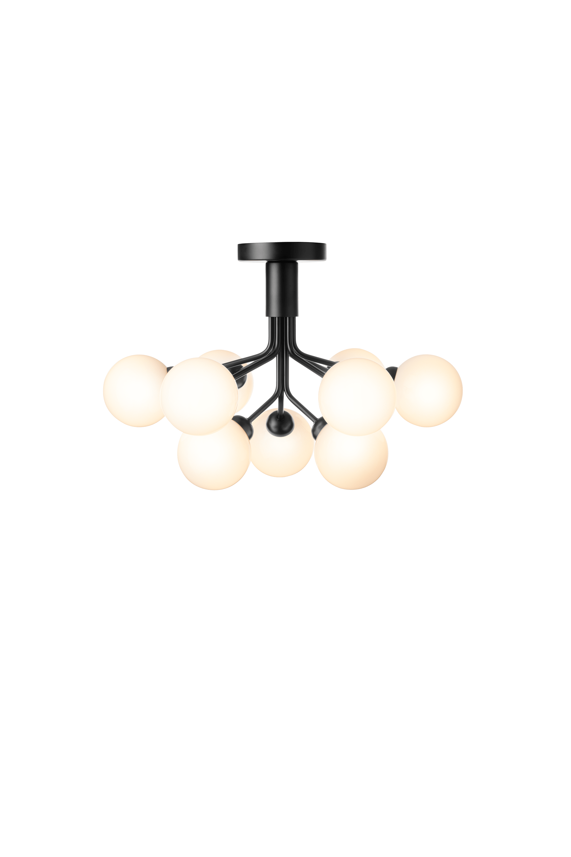 APIALES 9 Ceiling Lamp Black with Opal Glass [Antonina] [Amelia spr]