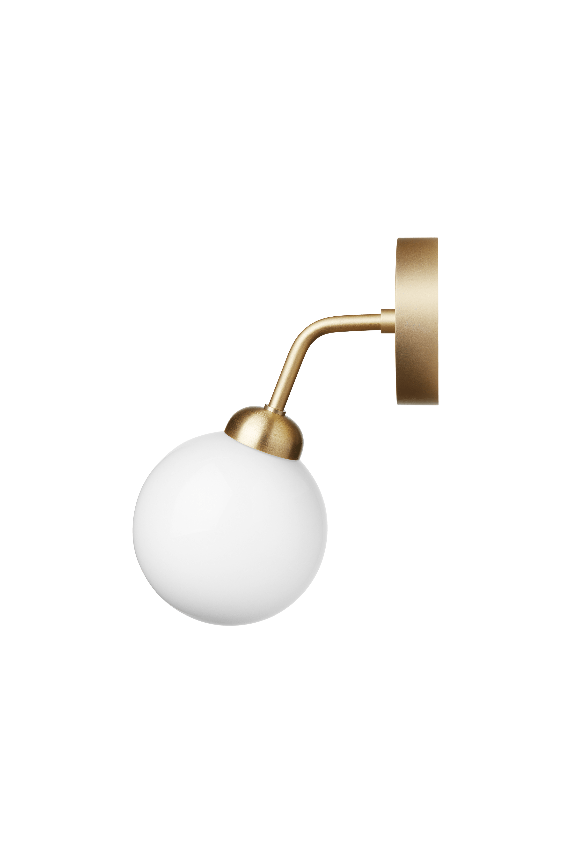 Lampa ścienna APIALES mosiężny z opalowym szkłem – Nuura
